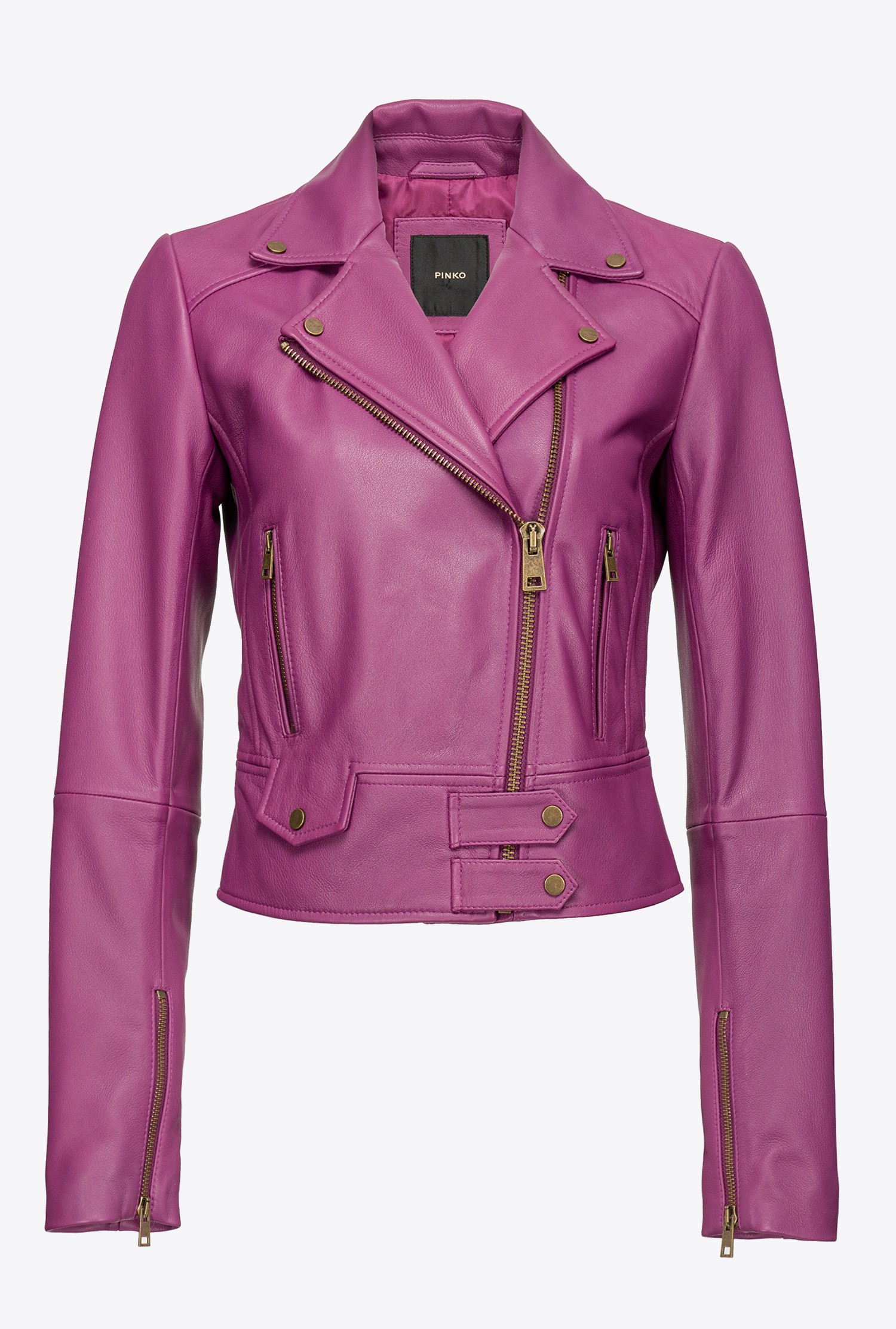 Nappa leather biker jacket