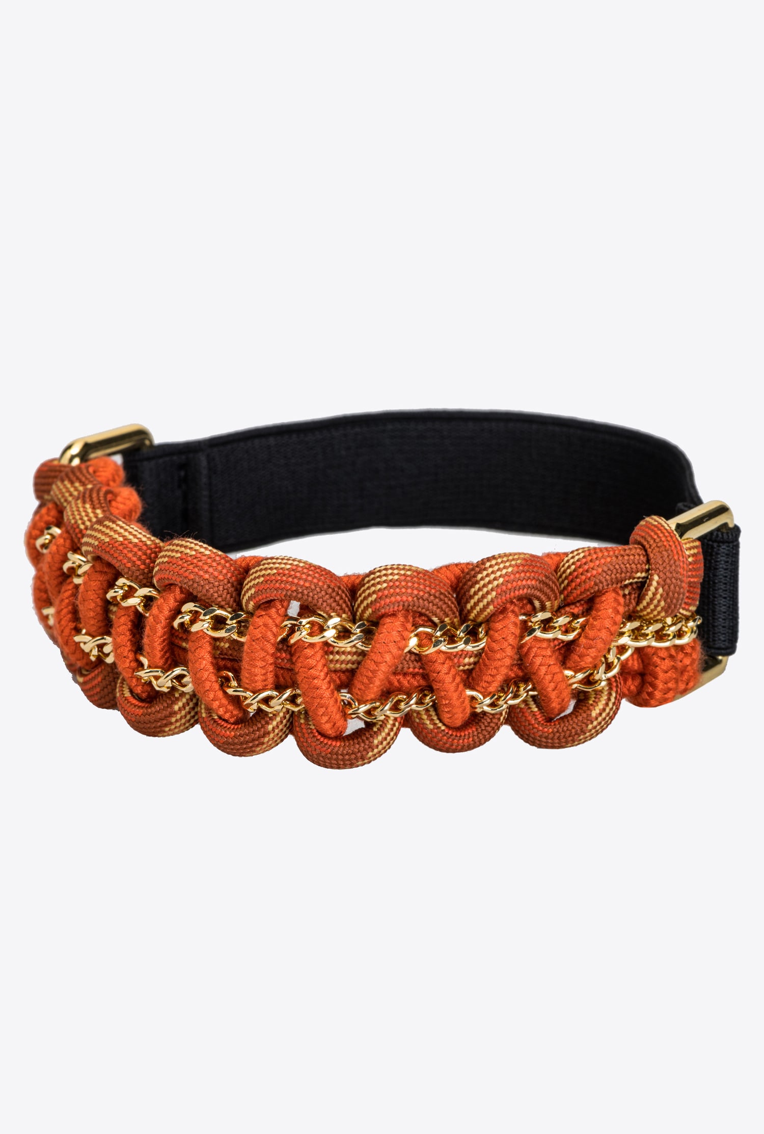 Leather boots with cord insert