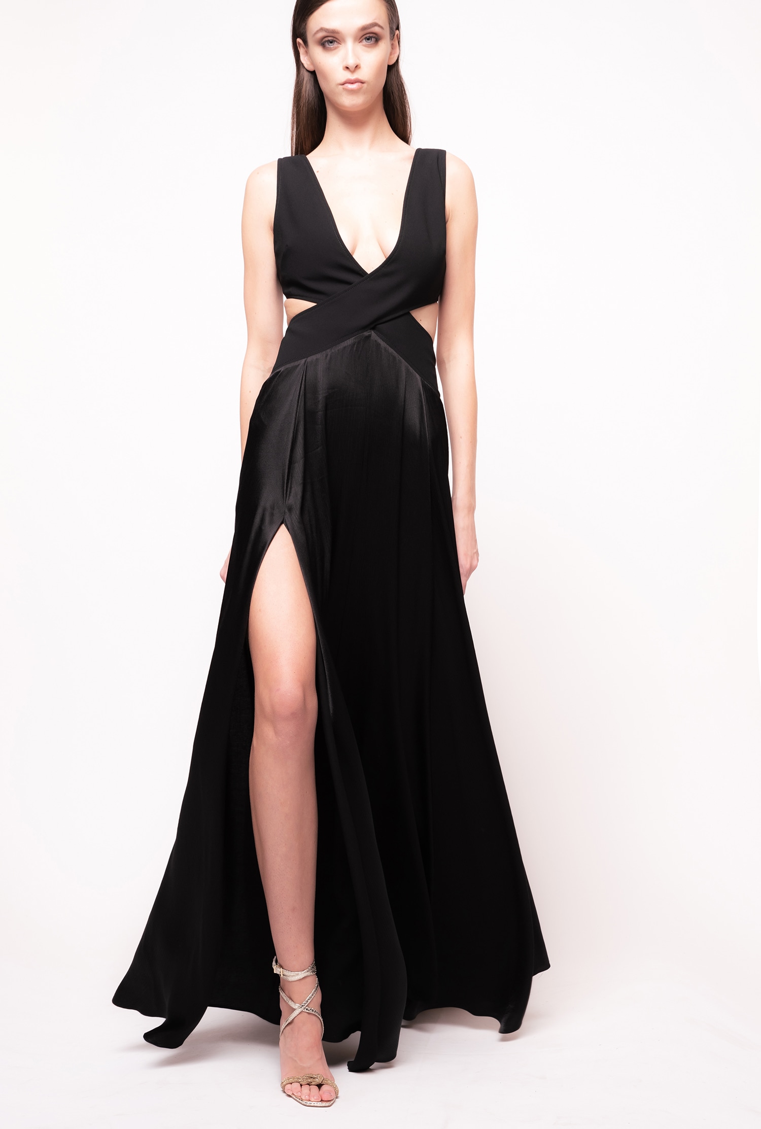 Long dress with open back