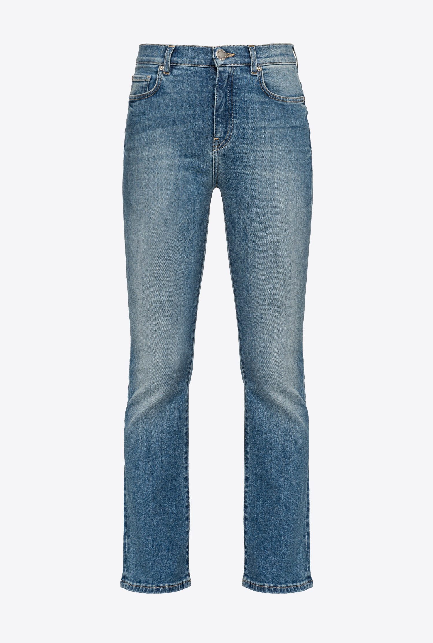 Blue denim boot-cut jeans