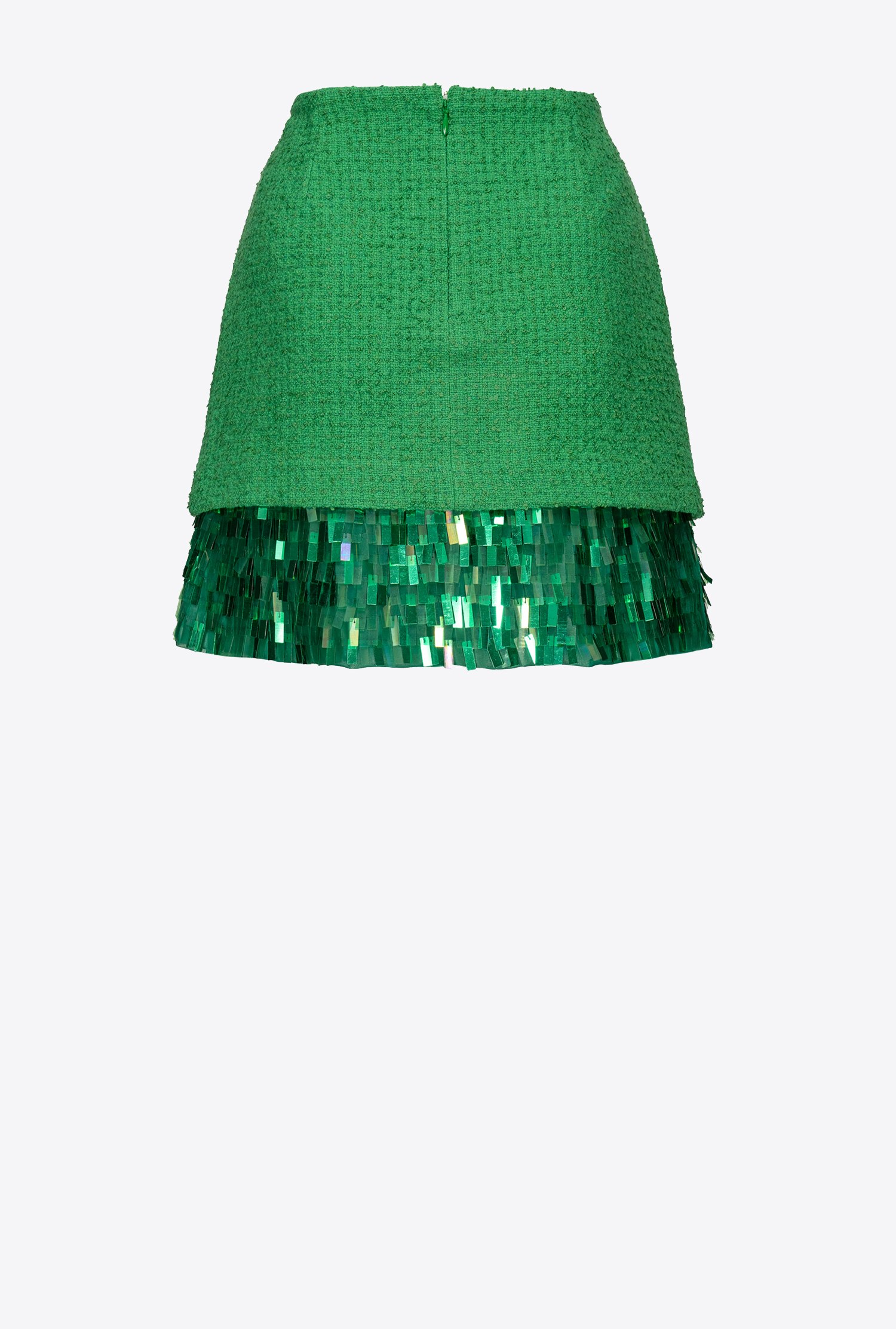 Mini skirt with square-shaped sequins