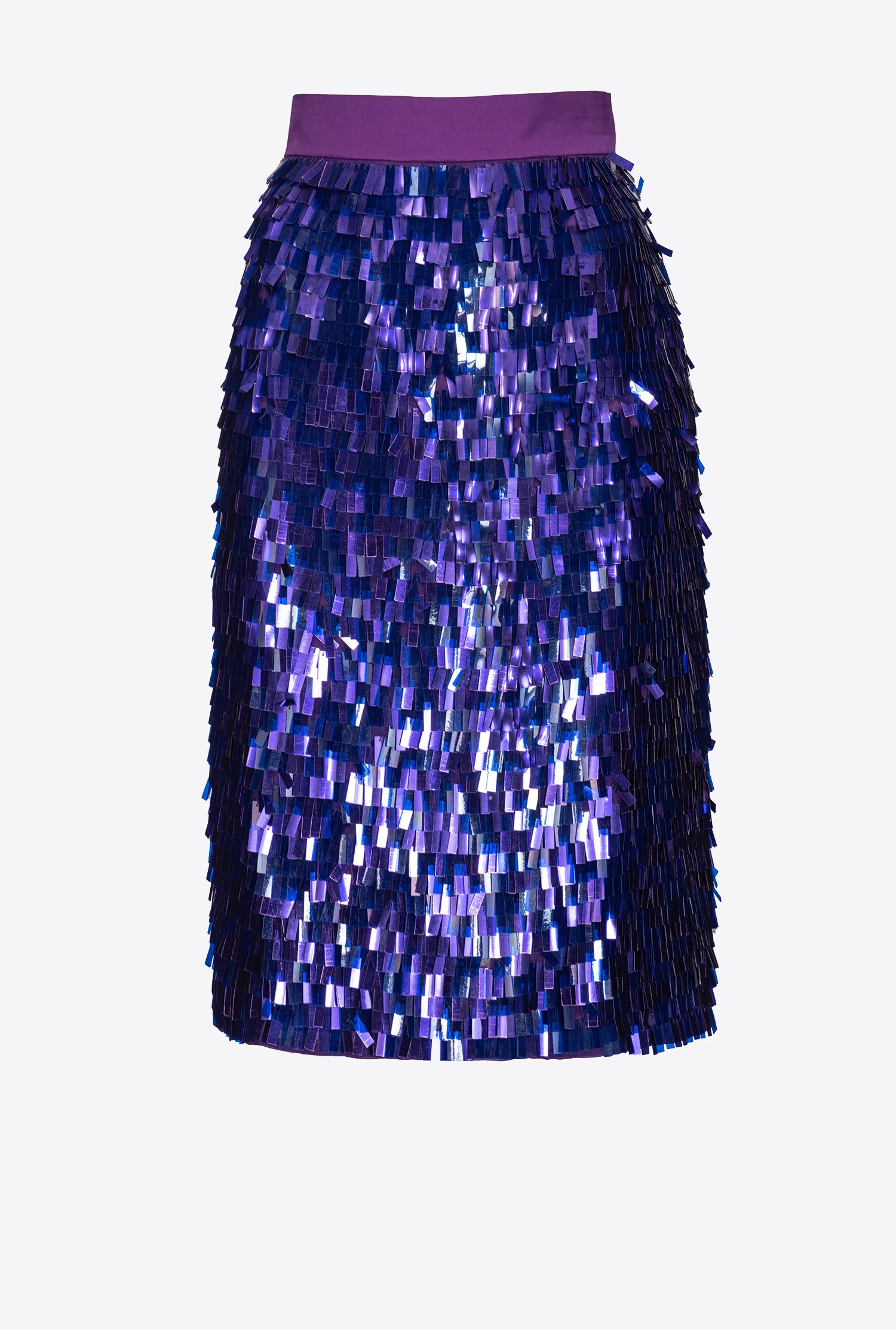 Skirt with square-shaped sequins all over