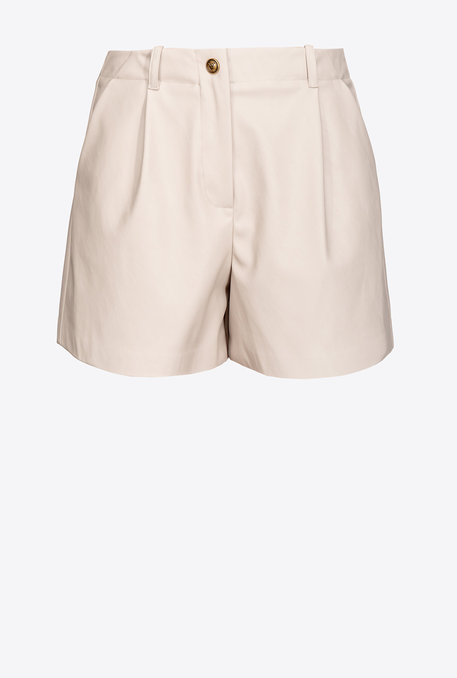 Leather-effect shorts