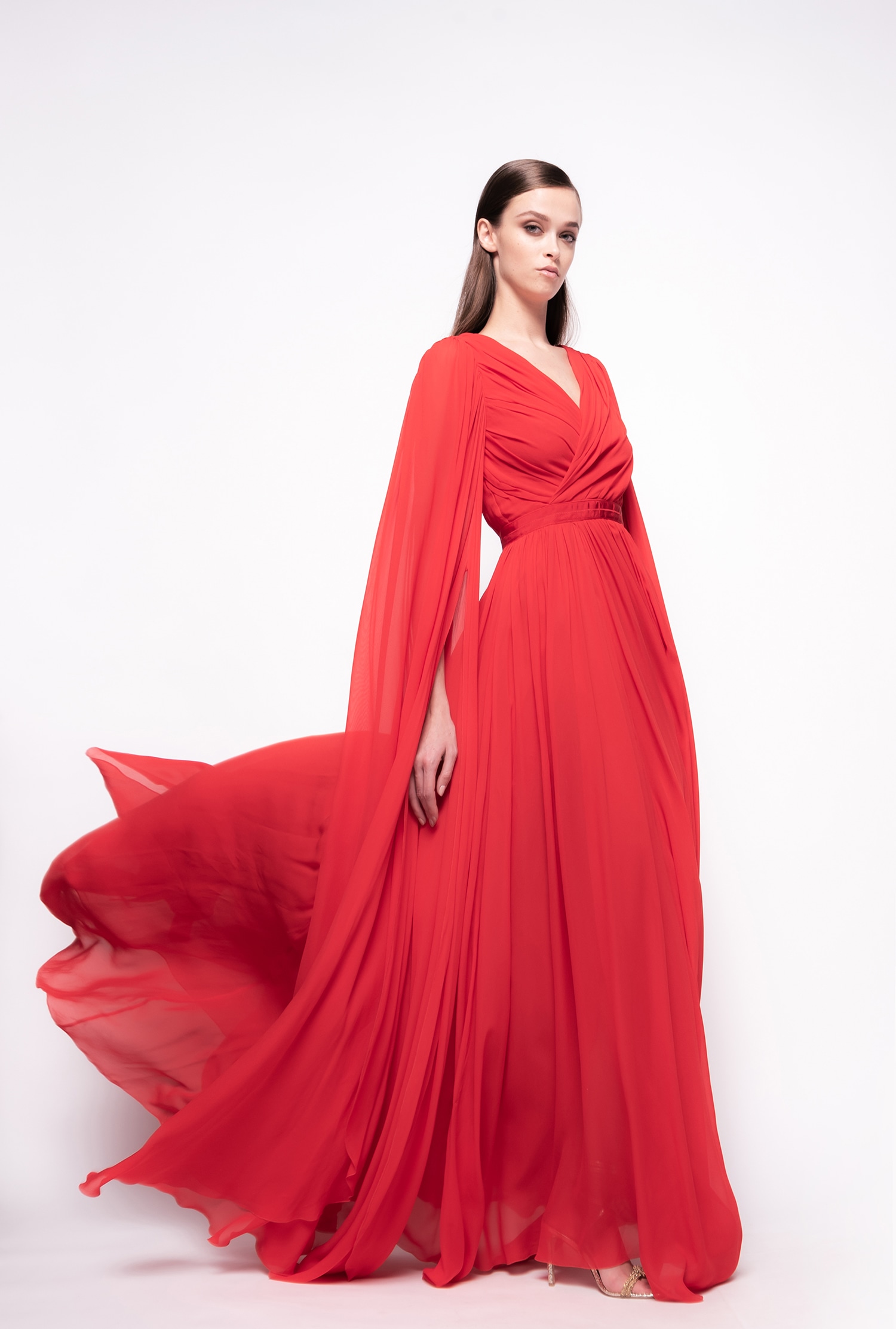 Extra long-sleeved dress