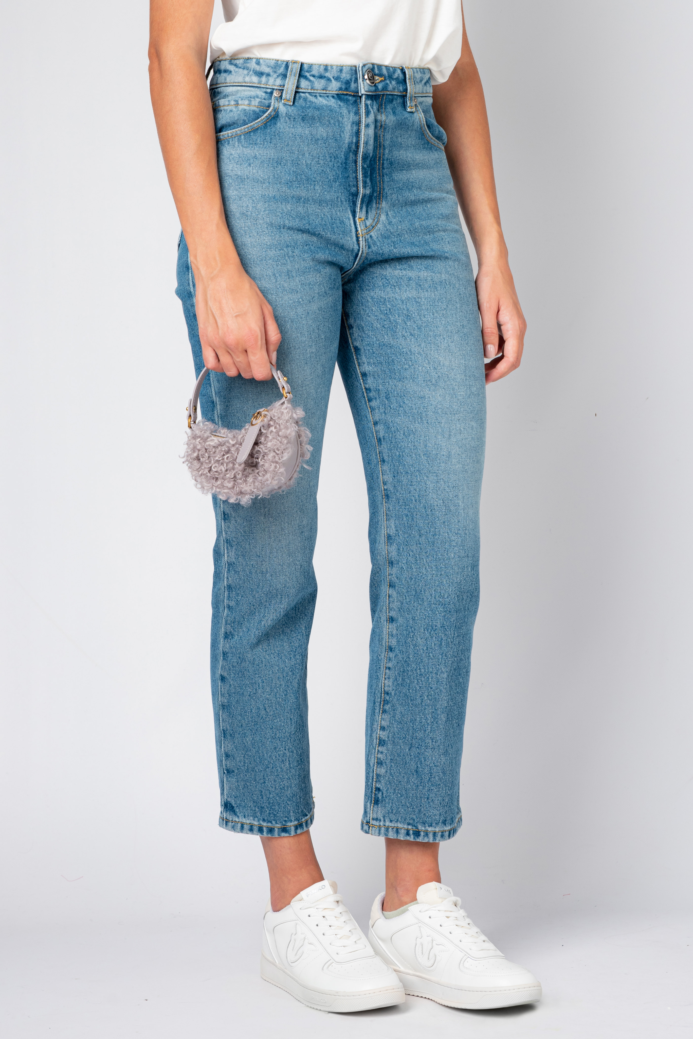 Micro Long Half Moon Bag Eco Sheepskin