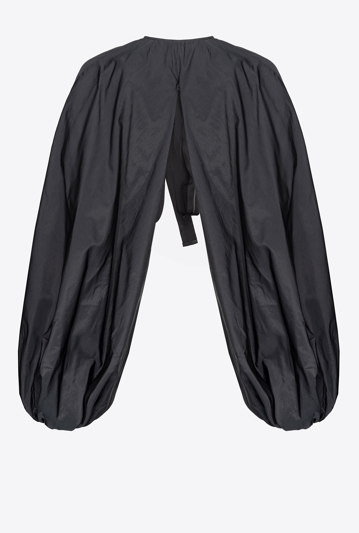 Taffeta shrug with balloon sleeves