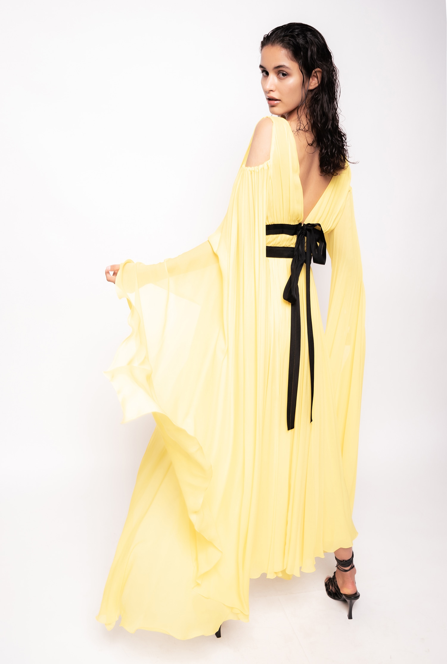 Off-the-shoulder midi dress