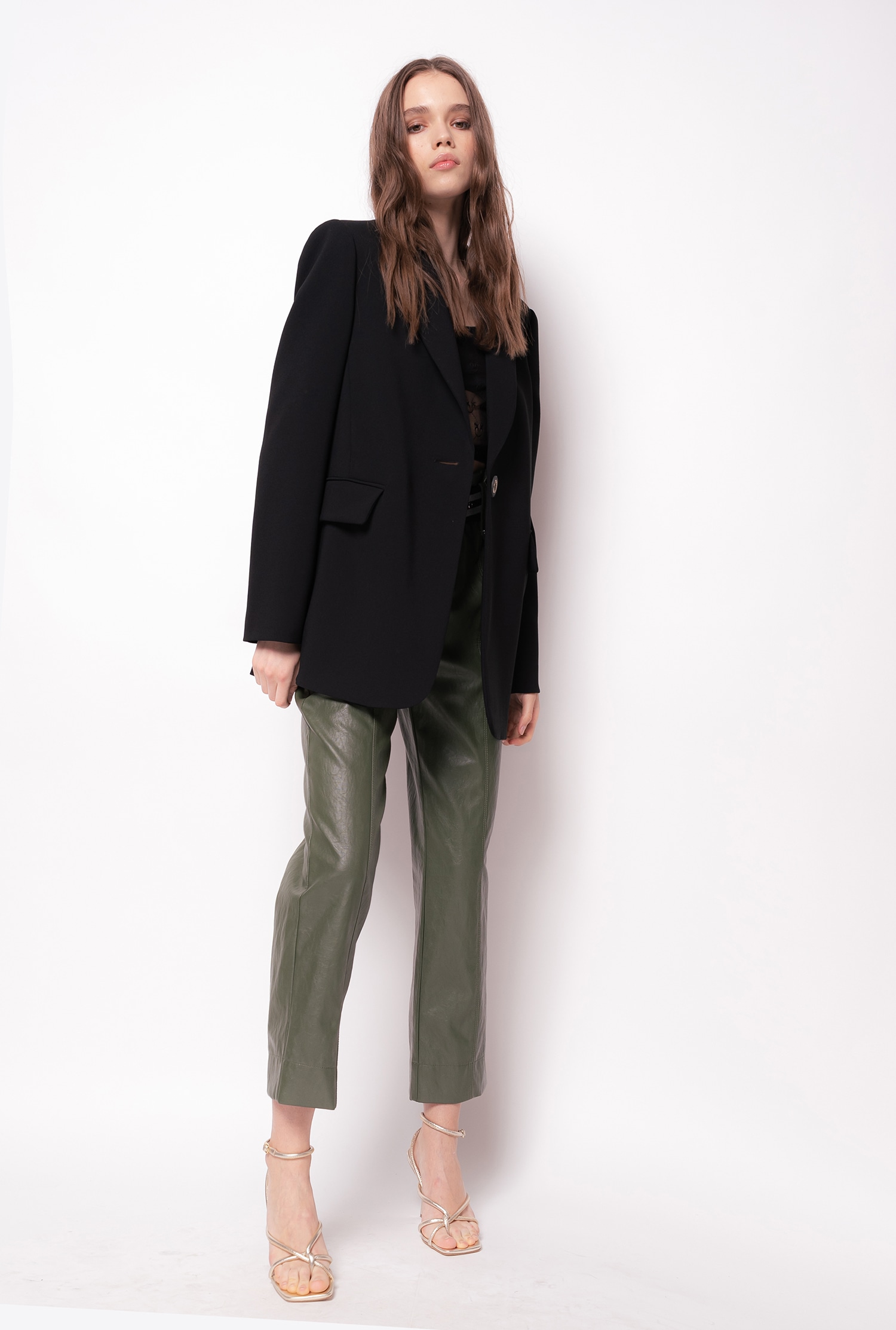 Single-breasted stretch crêpe blazer