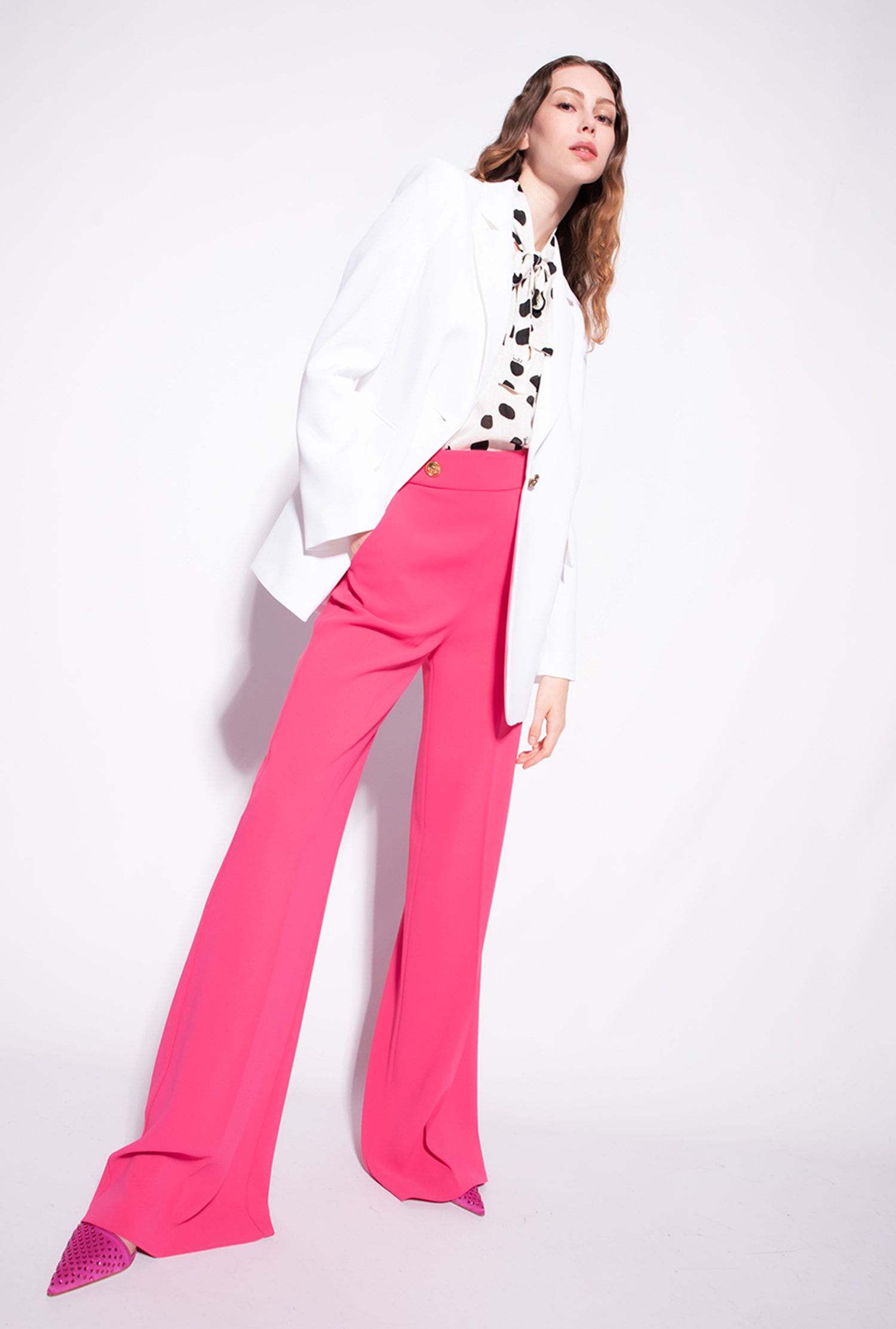 Single-breasted stretch crêpe blazer