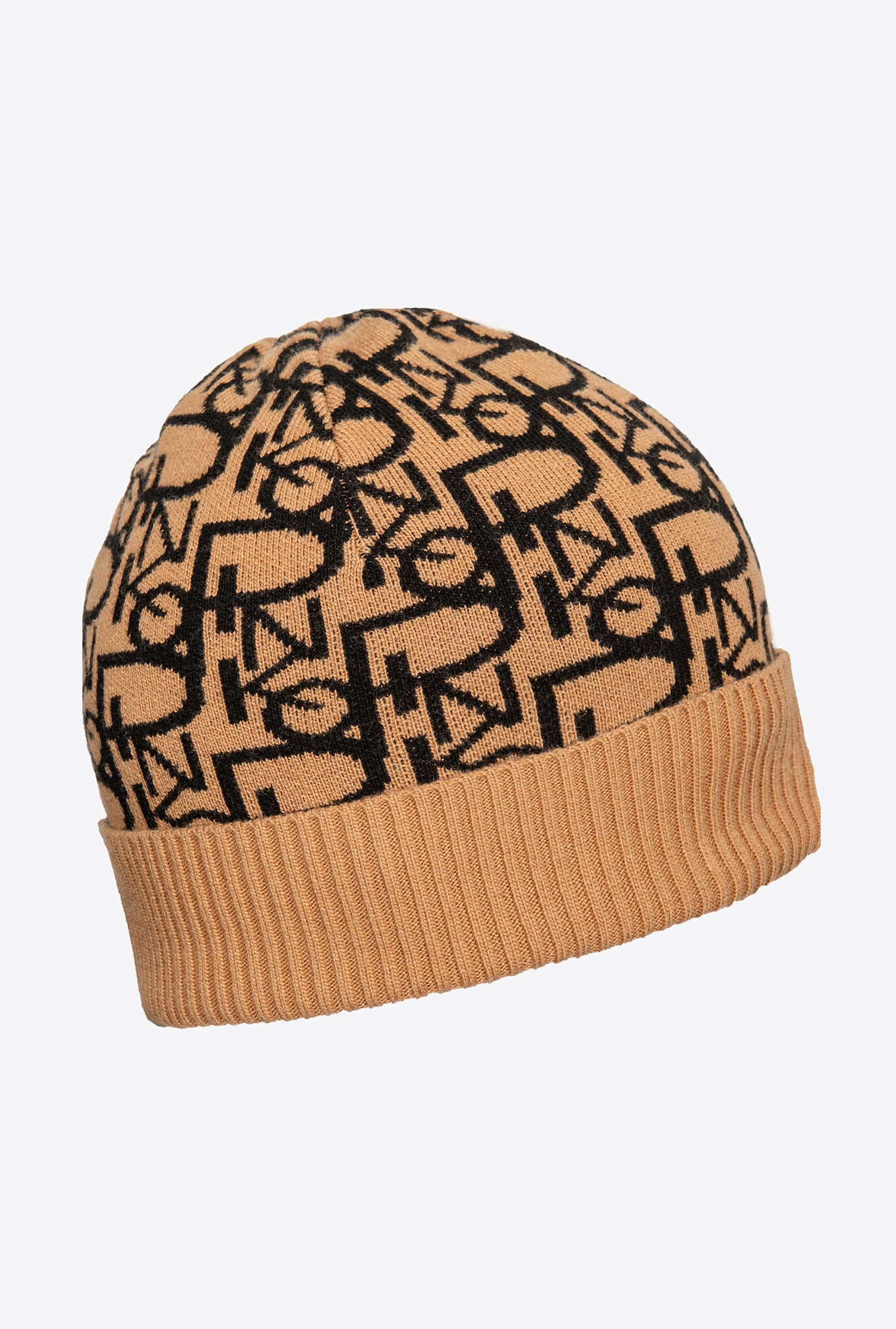 Cashmere jacquard beanie