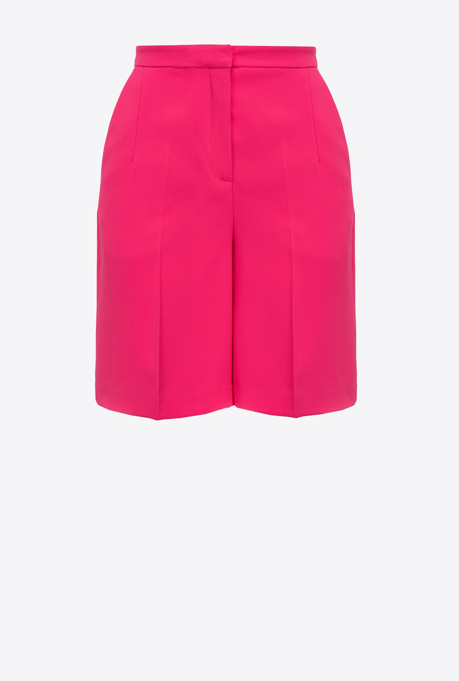 Long stretch crepe shorts