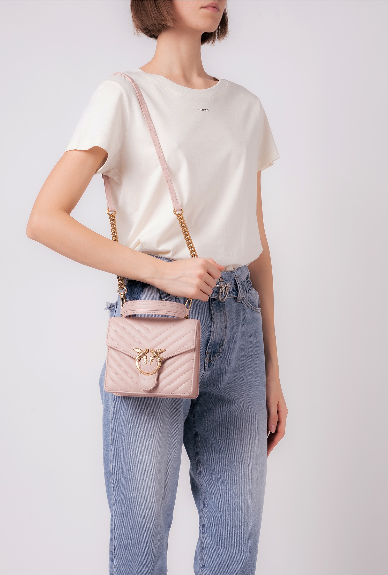 Mini Love Bag Top Handle V Quilt