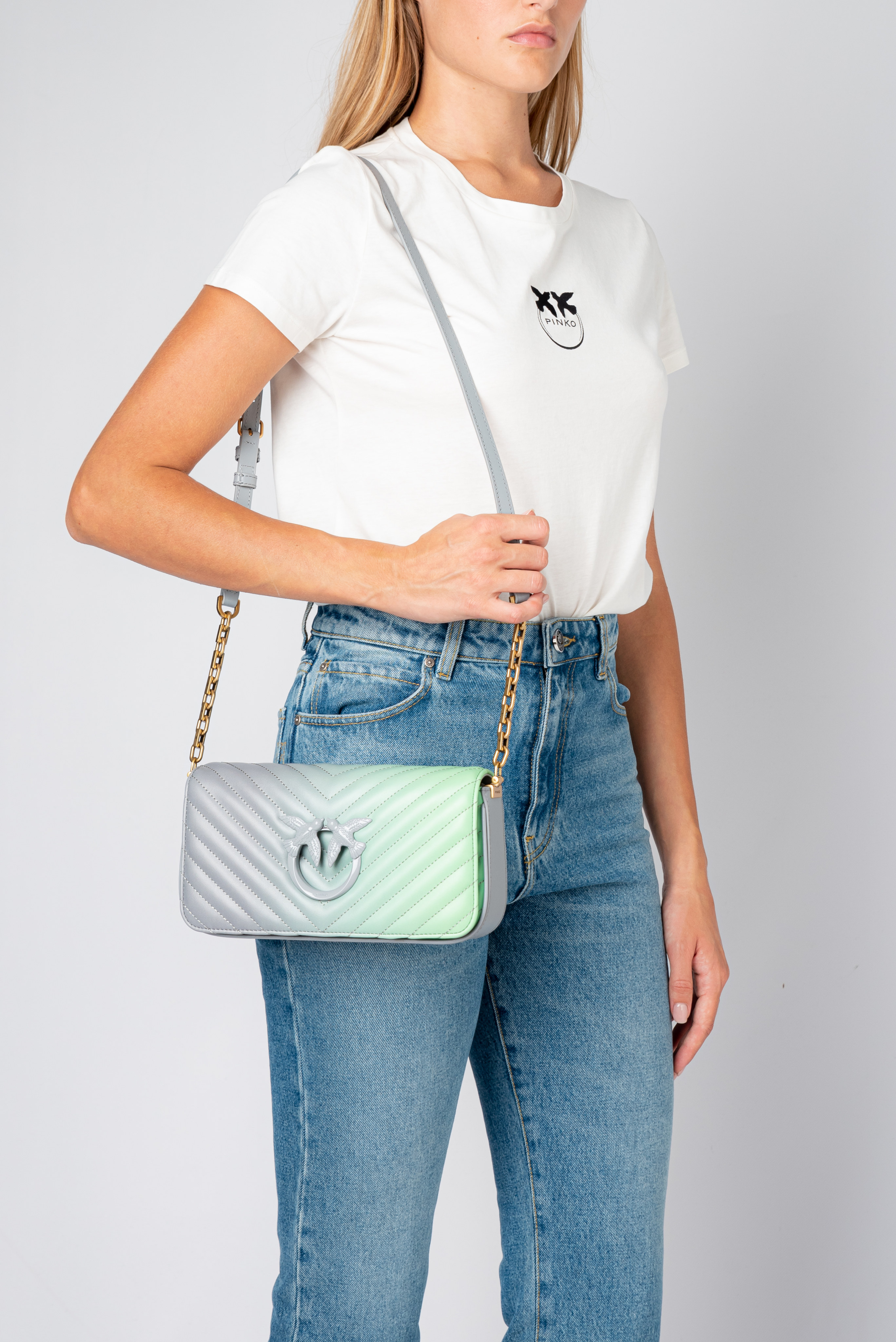 Mini Love Bag Click Baguette Shaded Chevron