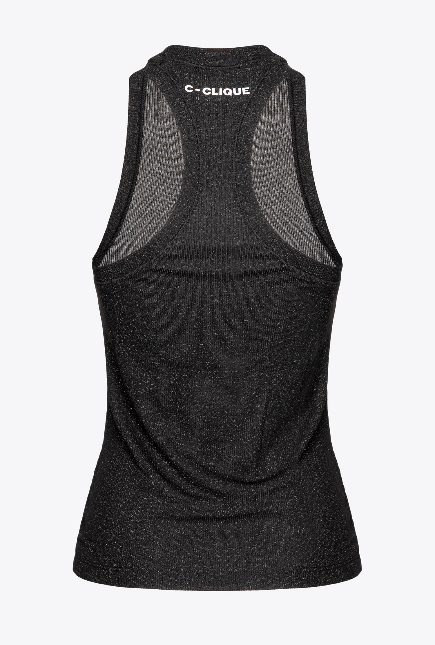 Ribbed lurex vest top