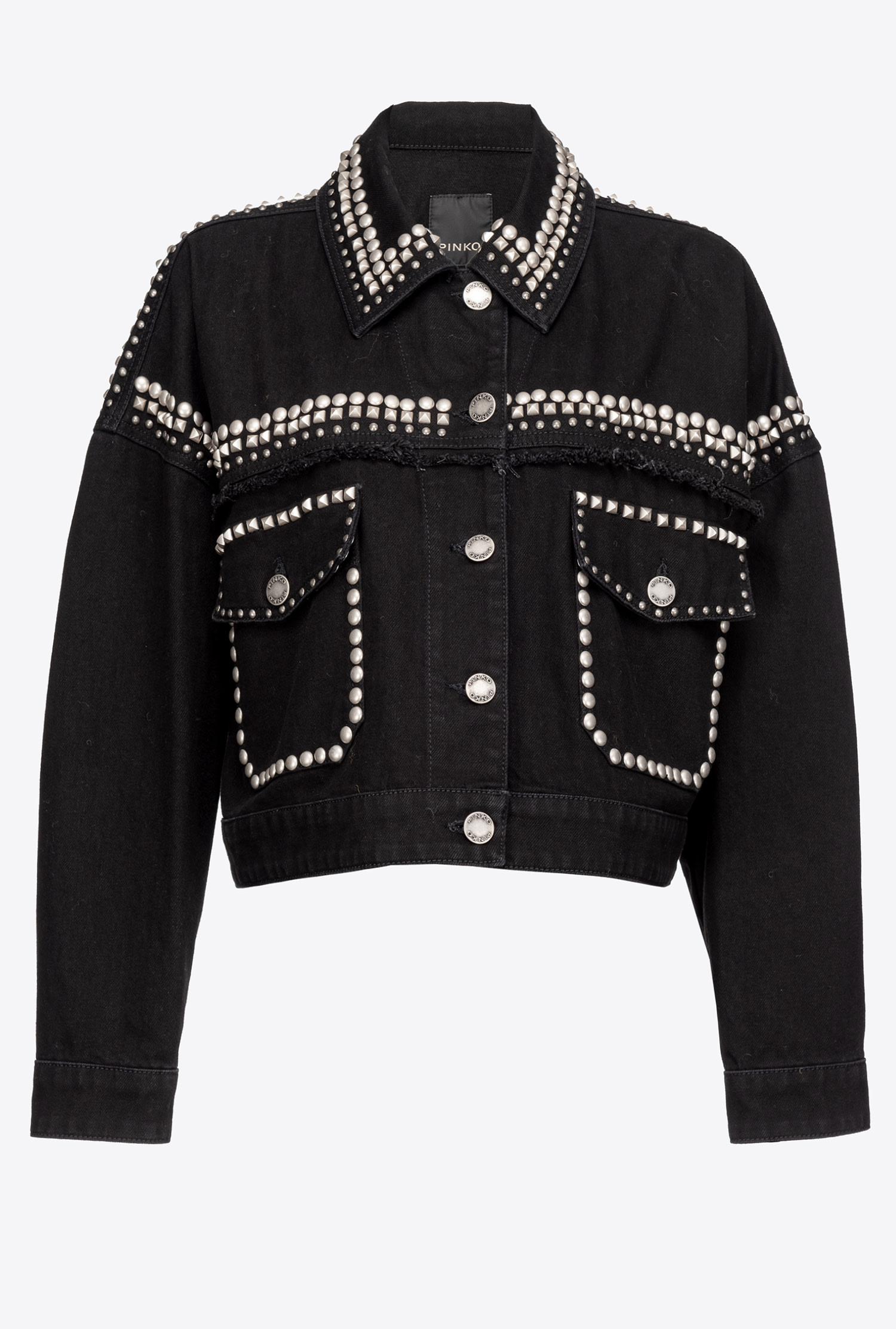 Bull fabric jacket with studs