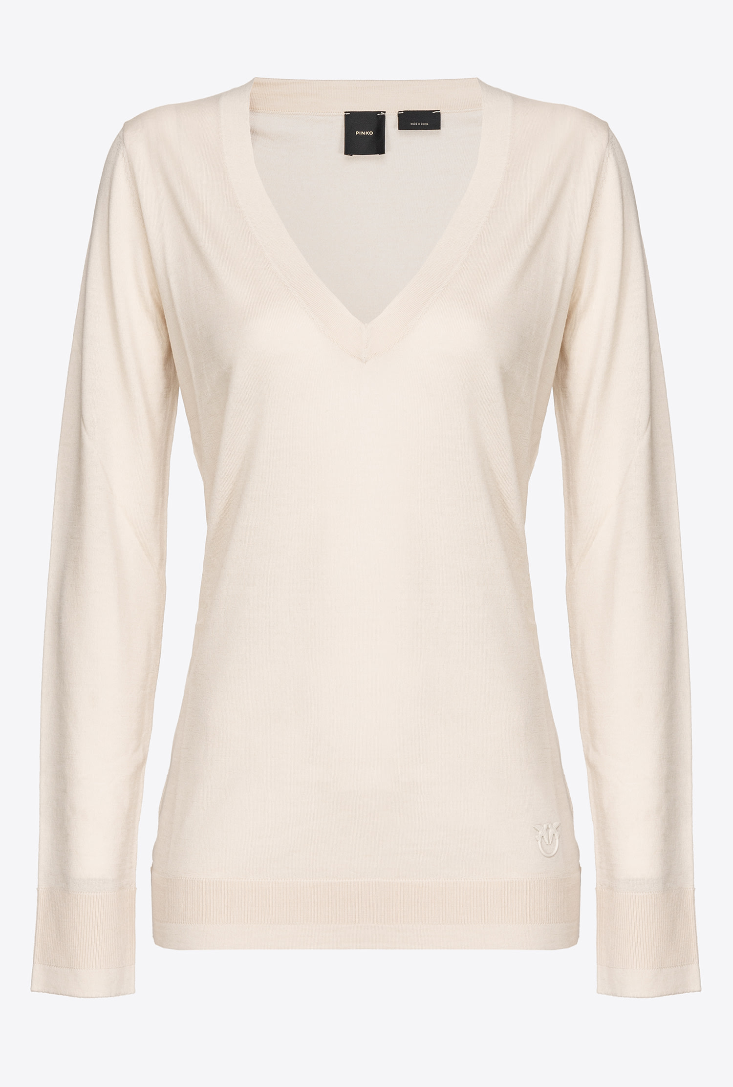 Colour-block V-neck sweater