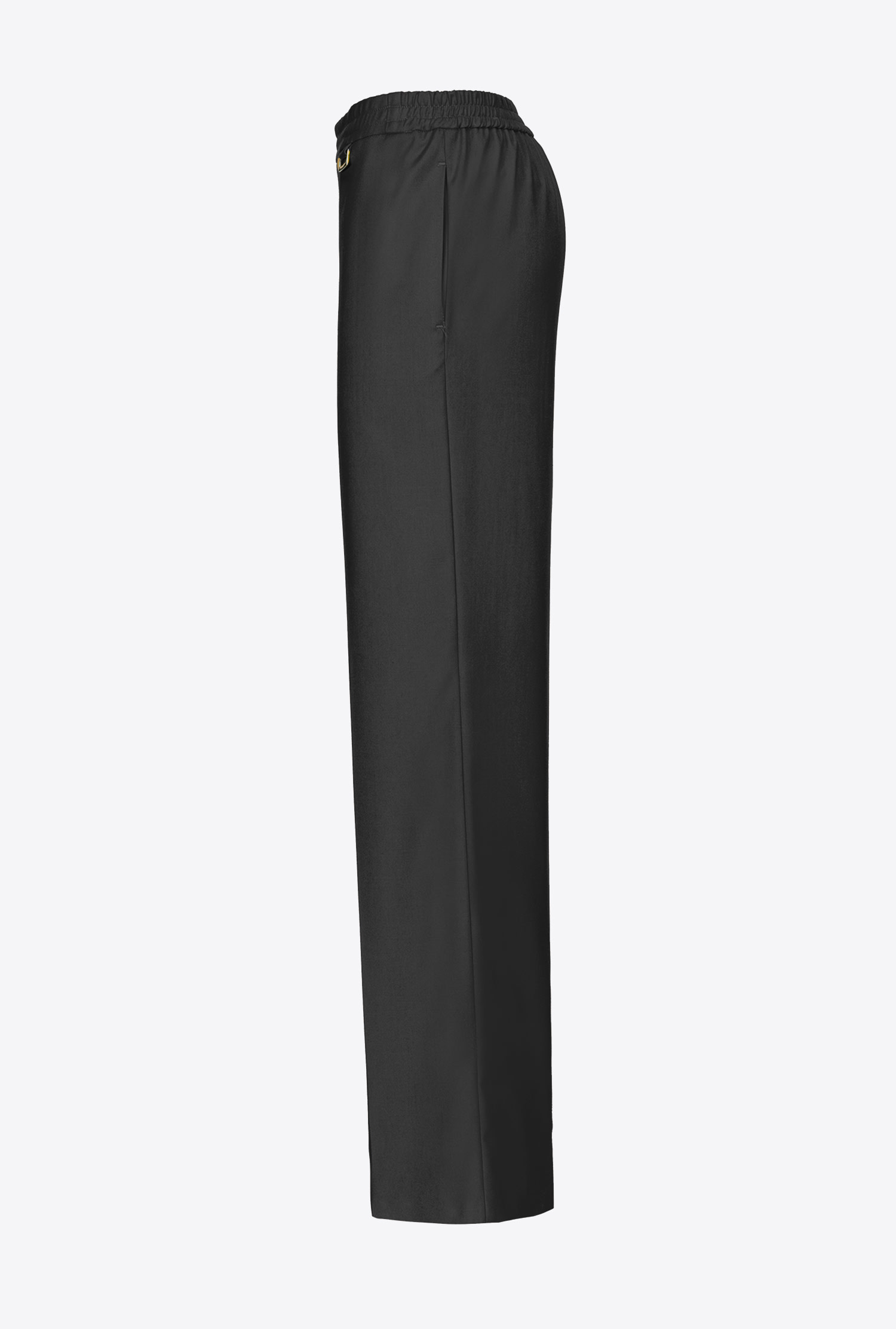 Wide-leg trousers with elastic waist