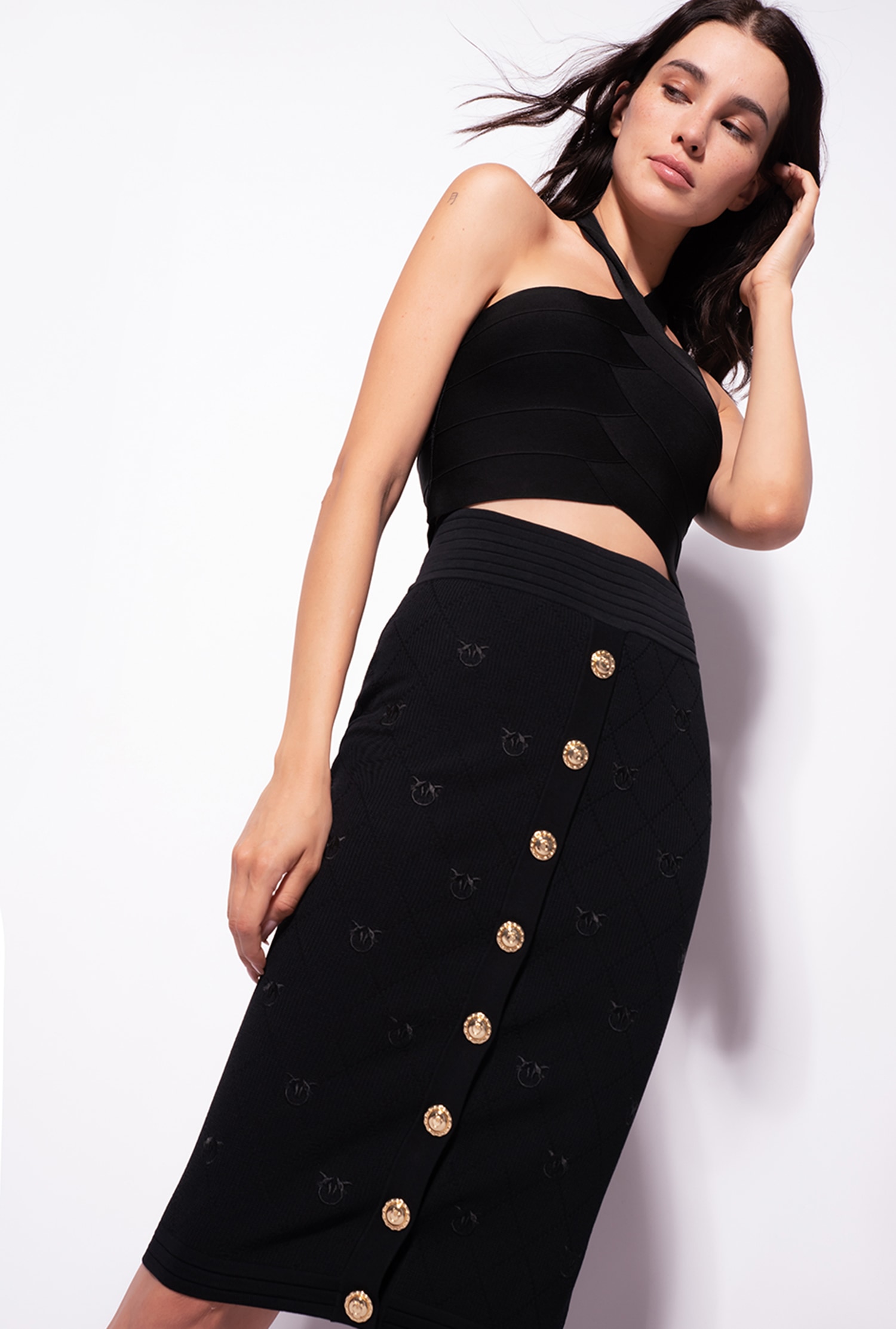 Jacquard Love Birds skirt