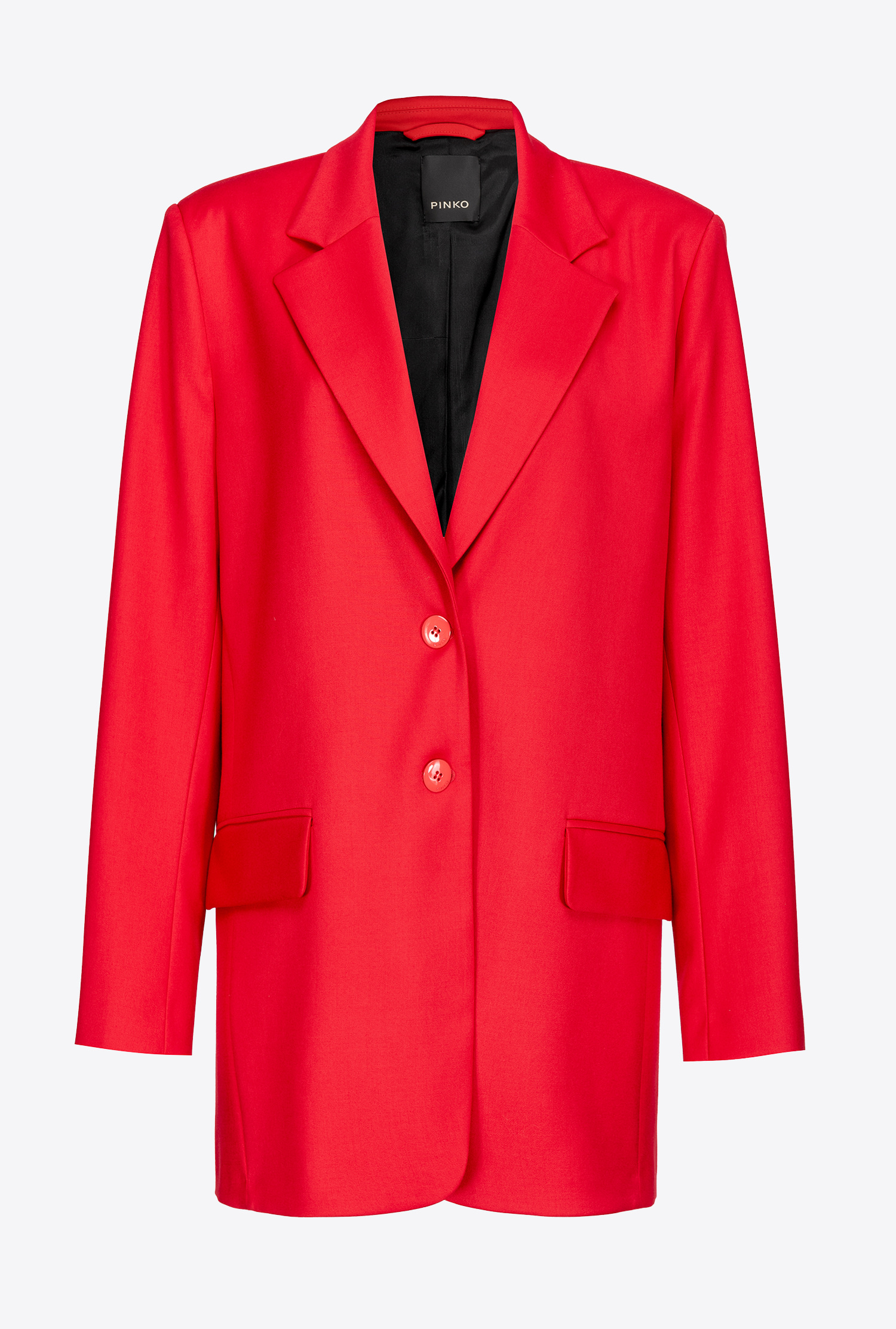 Oversized red blazer
