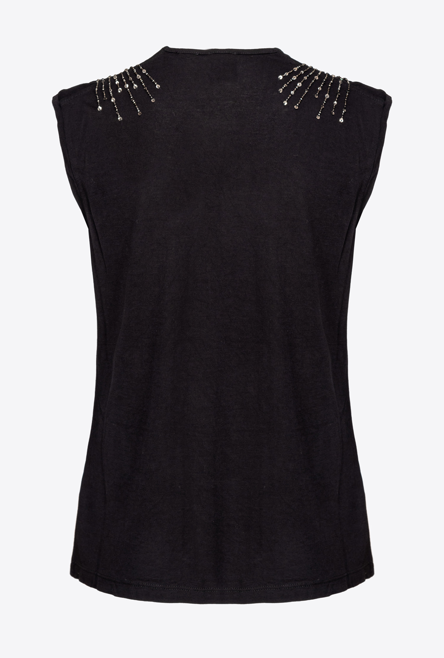 Top with shiny star embroidery