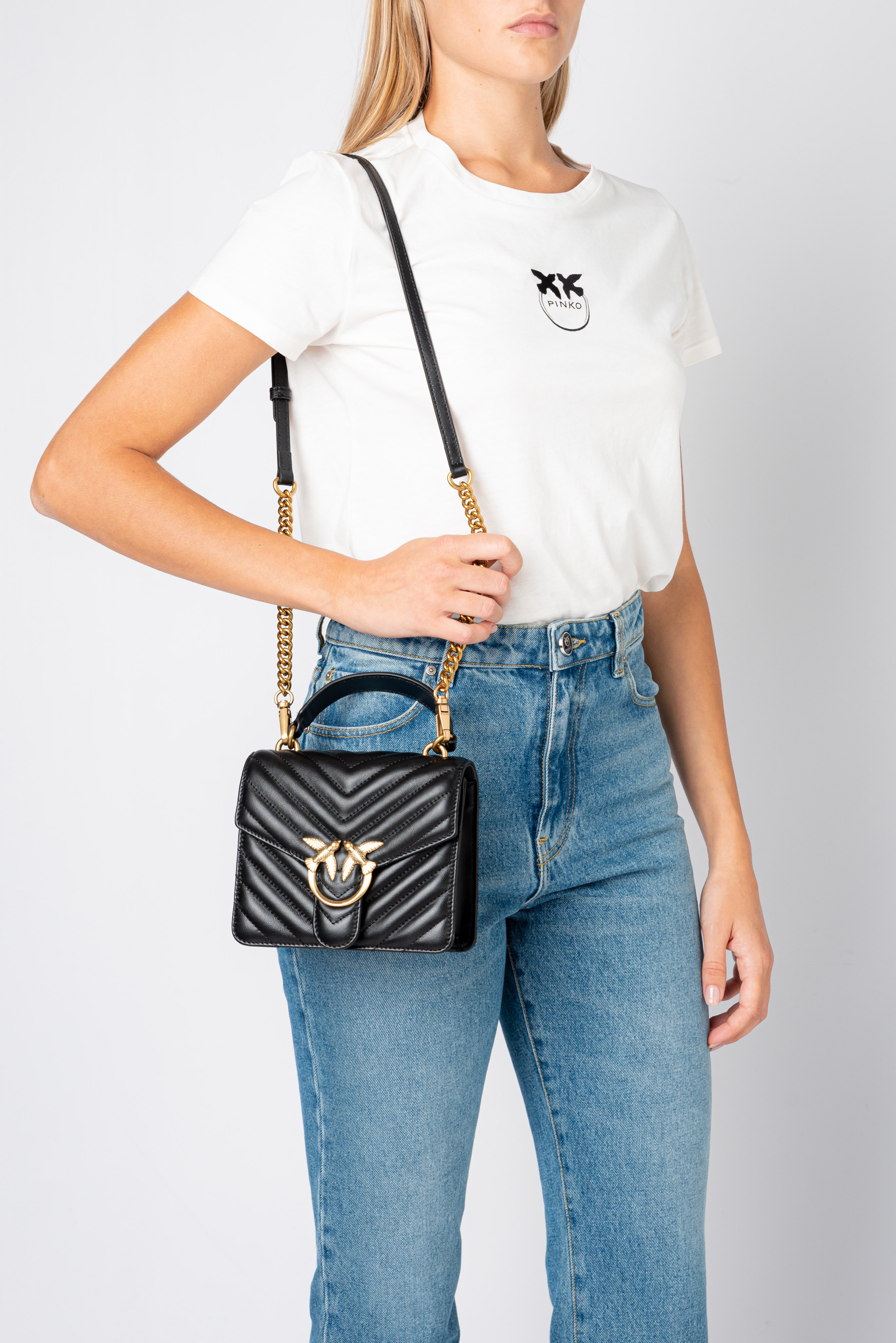 Mini Love Bag Top Handle Chevron