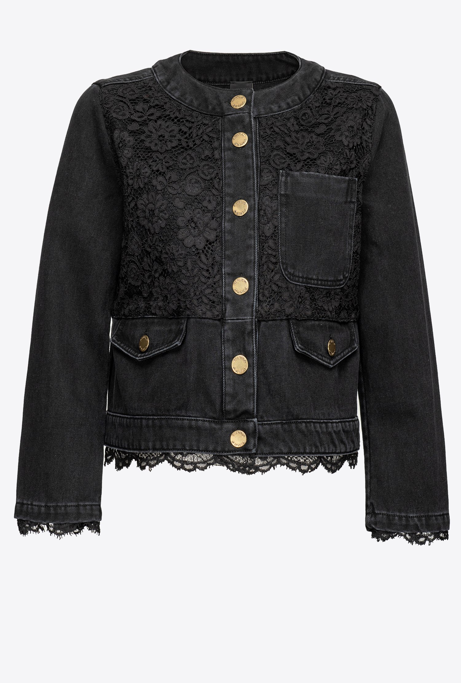 Denim and lace jacket