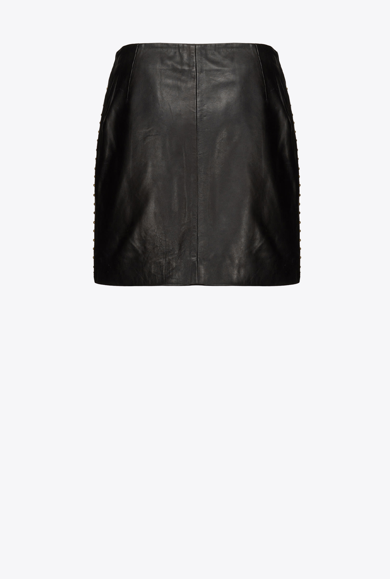 Nappa leather mini skirt with studs