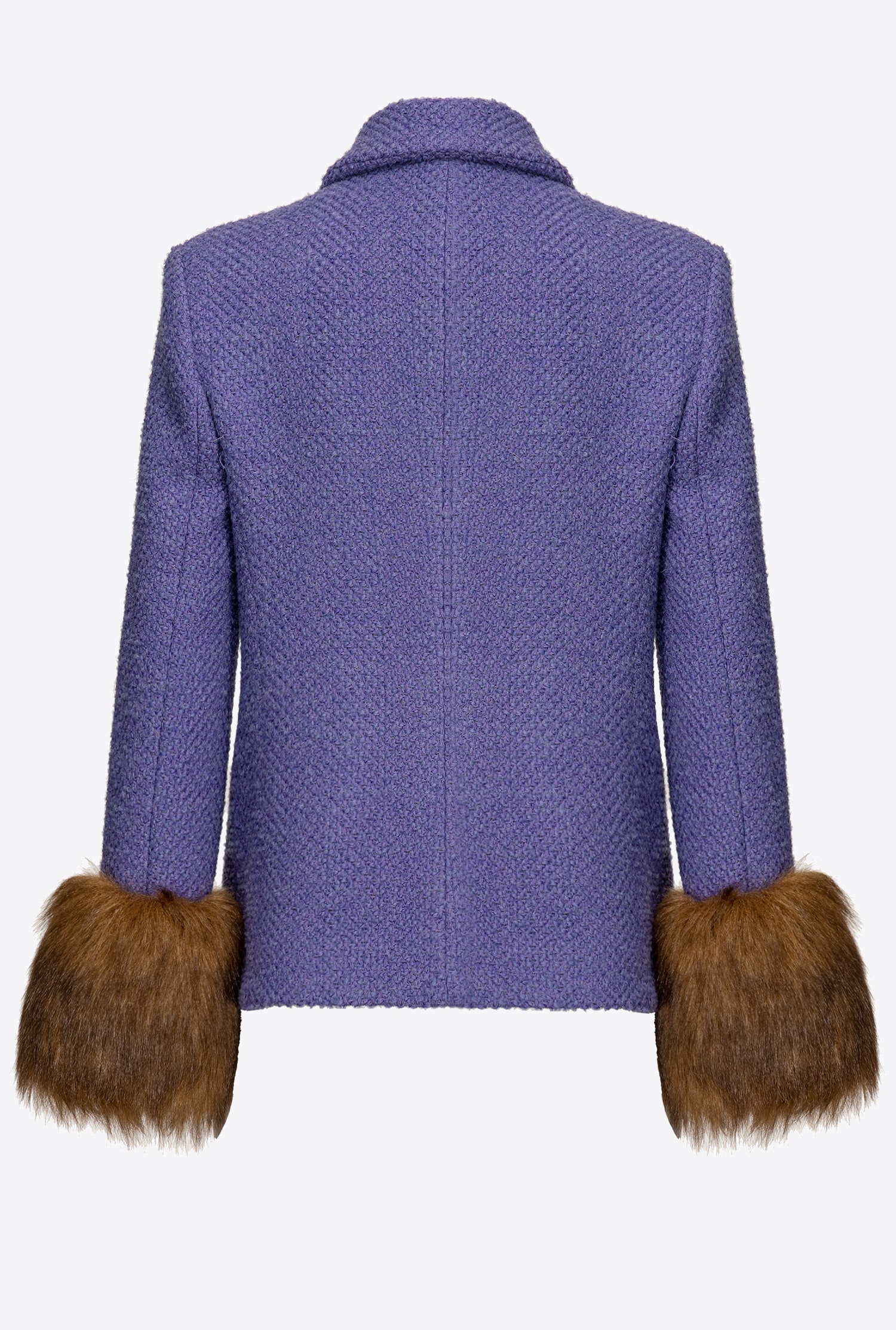 Bouclé jacket with faux fur