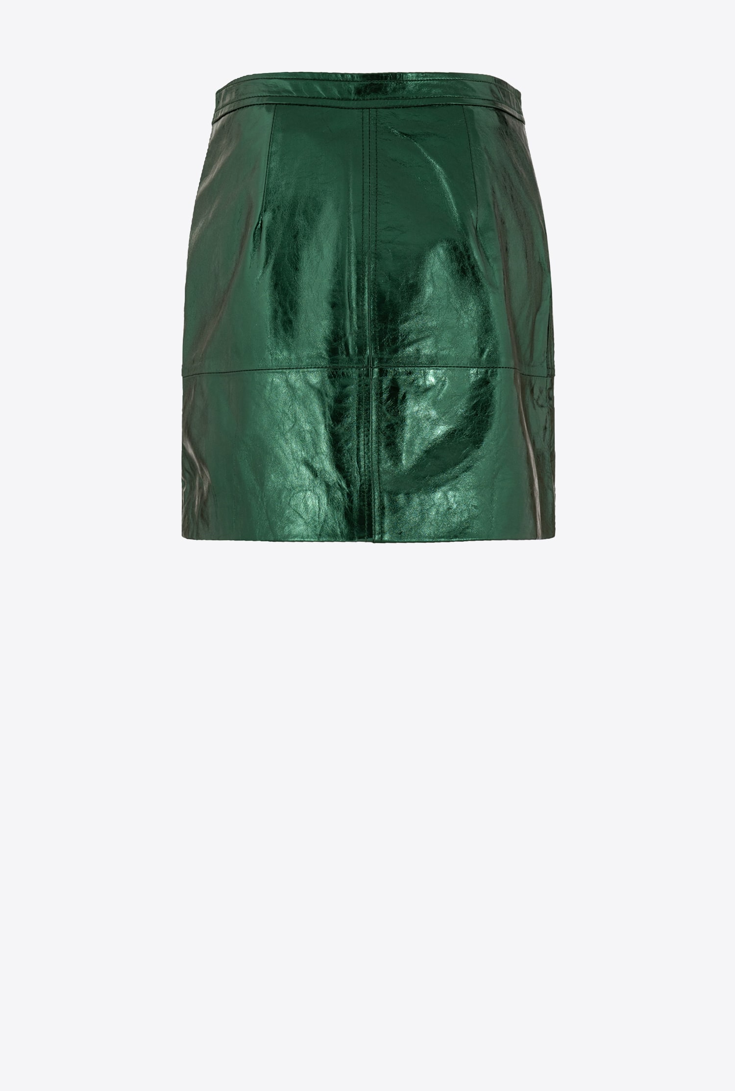 Laminated mini skirt