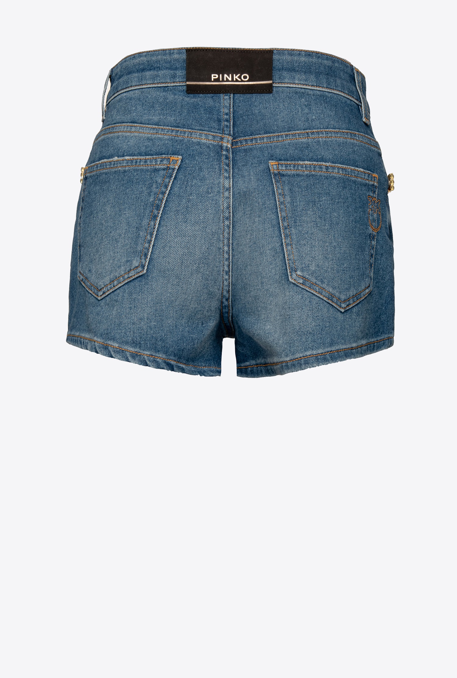 Denim shorts with rhinestones
