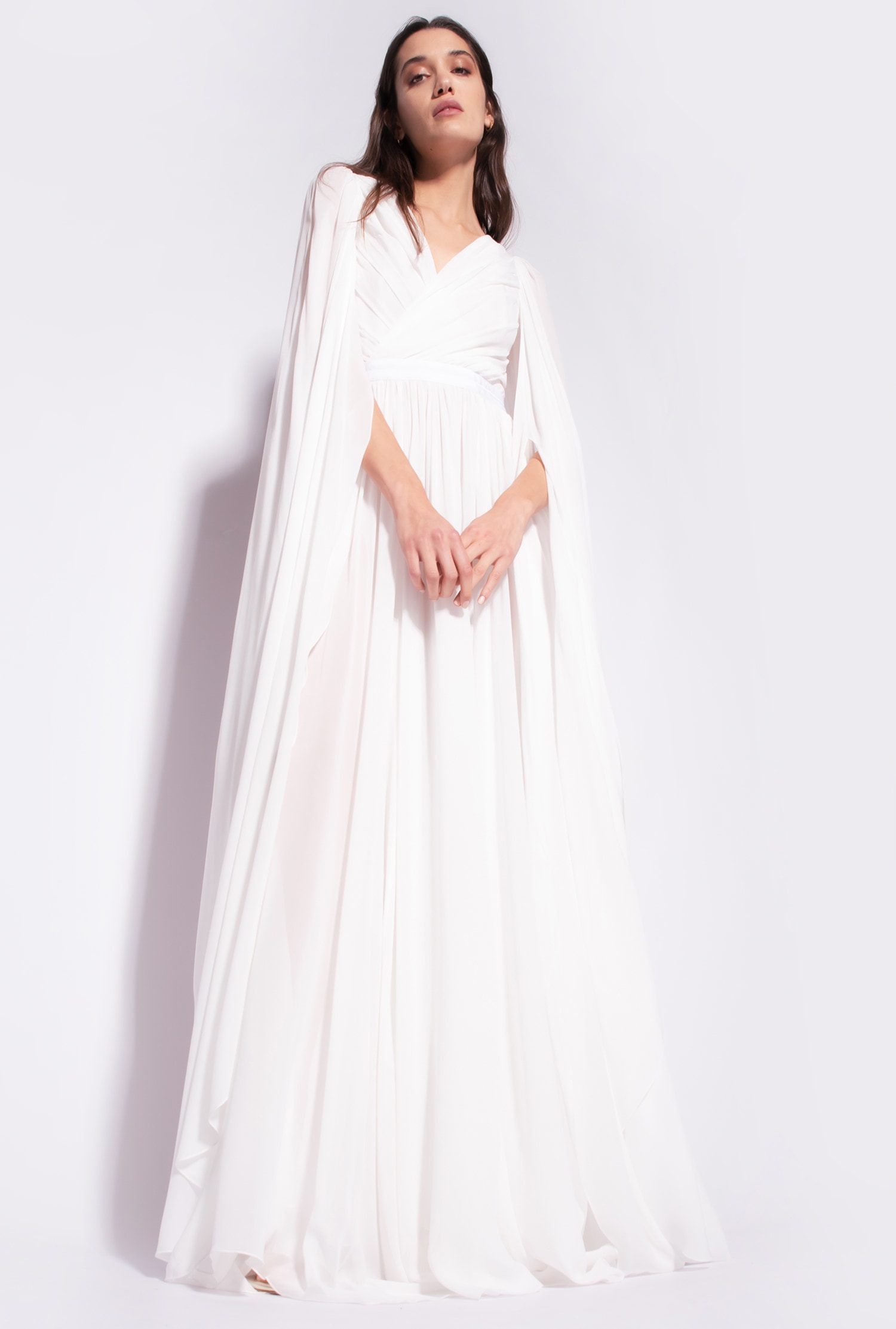 Extra long-sleeved dress