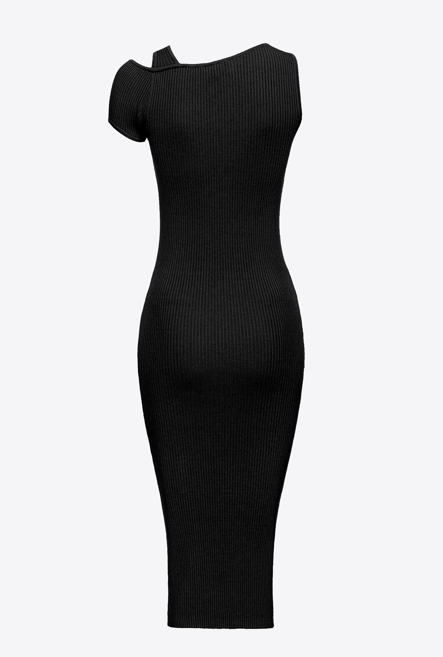 Knit one-shoulder dress with Love Birds detail