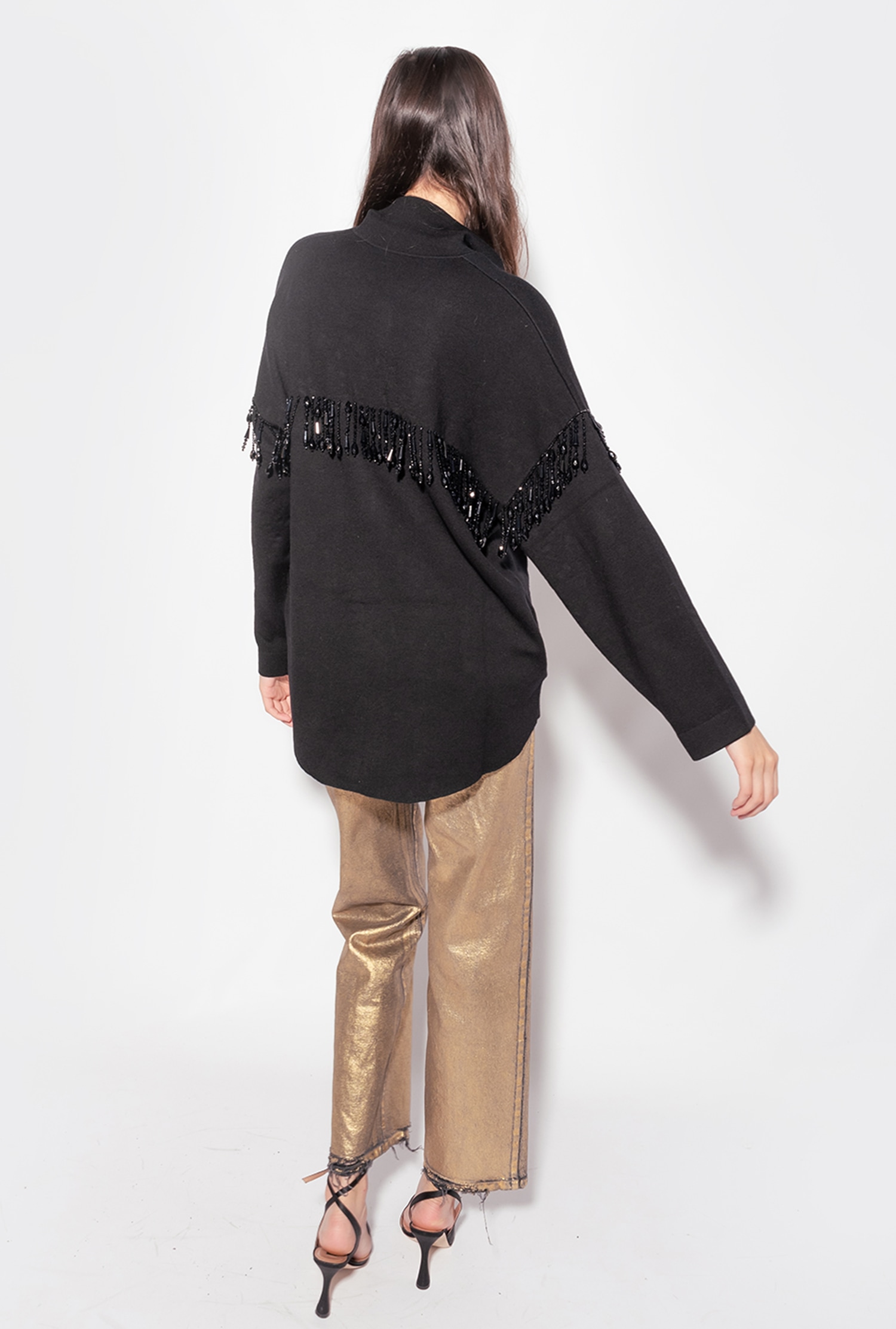Shacket with embellishment