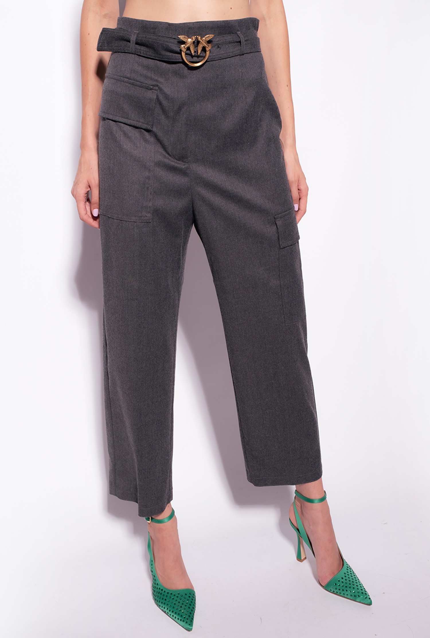 Flannel cargo trousers