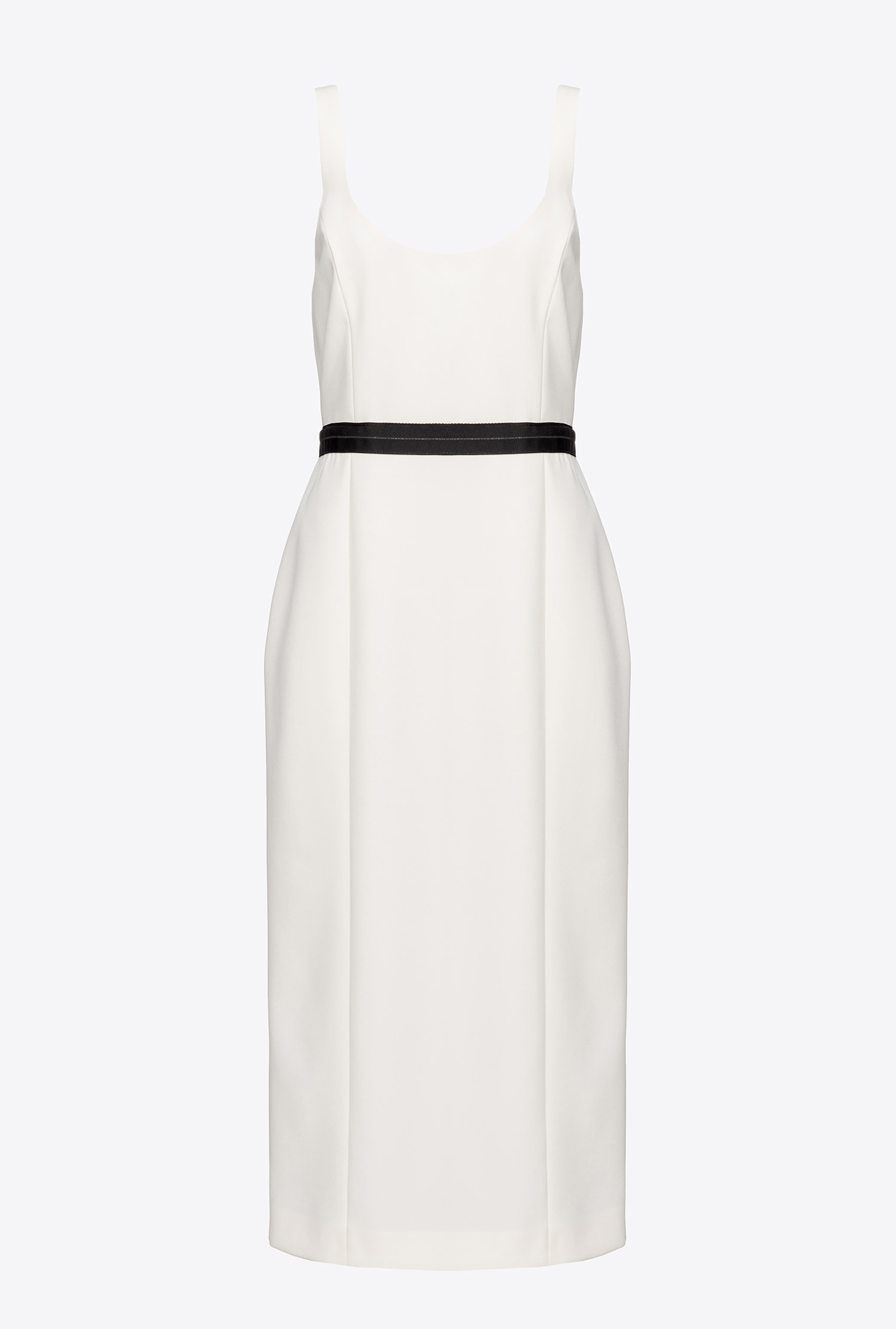 Calf-length dress with bow