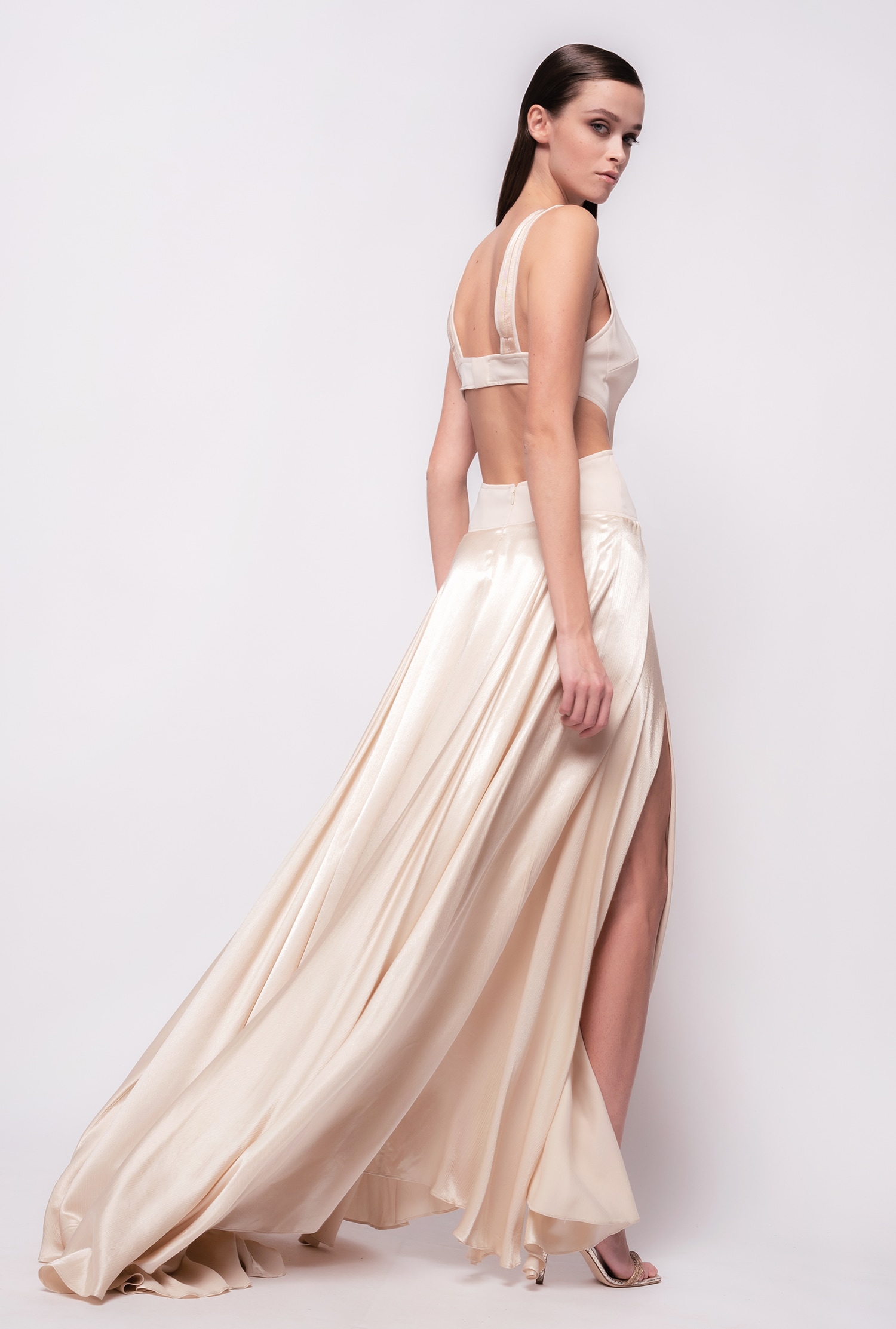 Long dress with open back