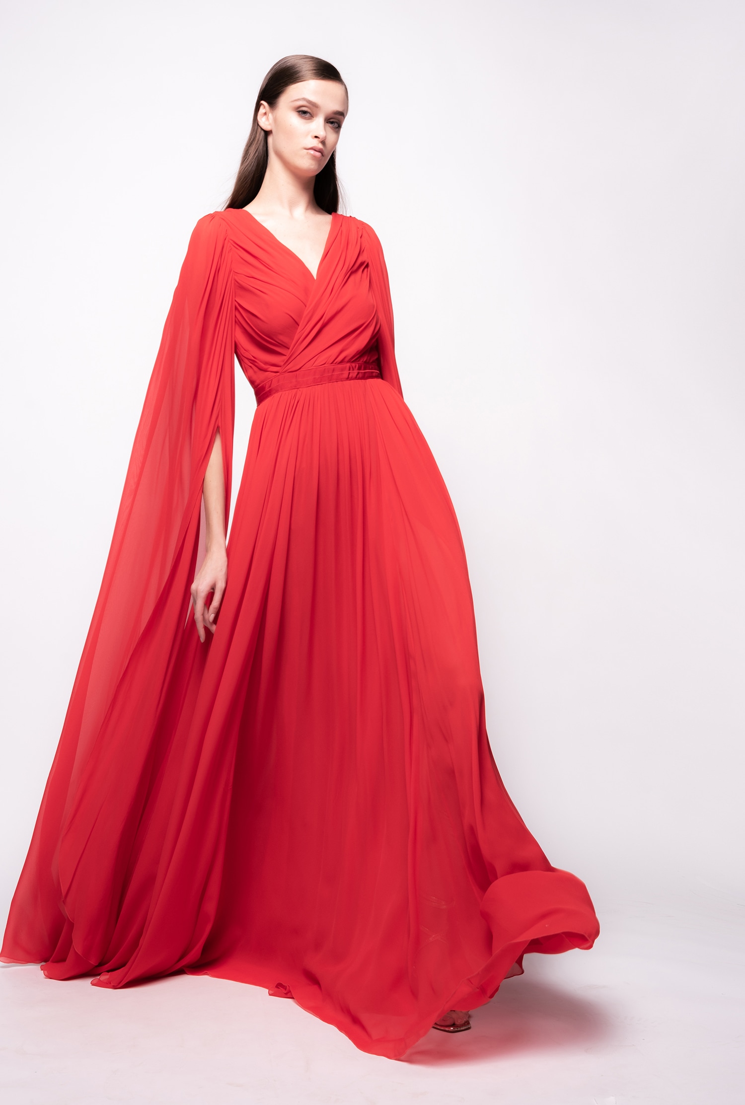 Extra long-sleeved dress