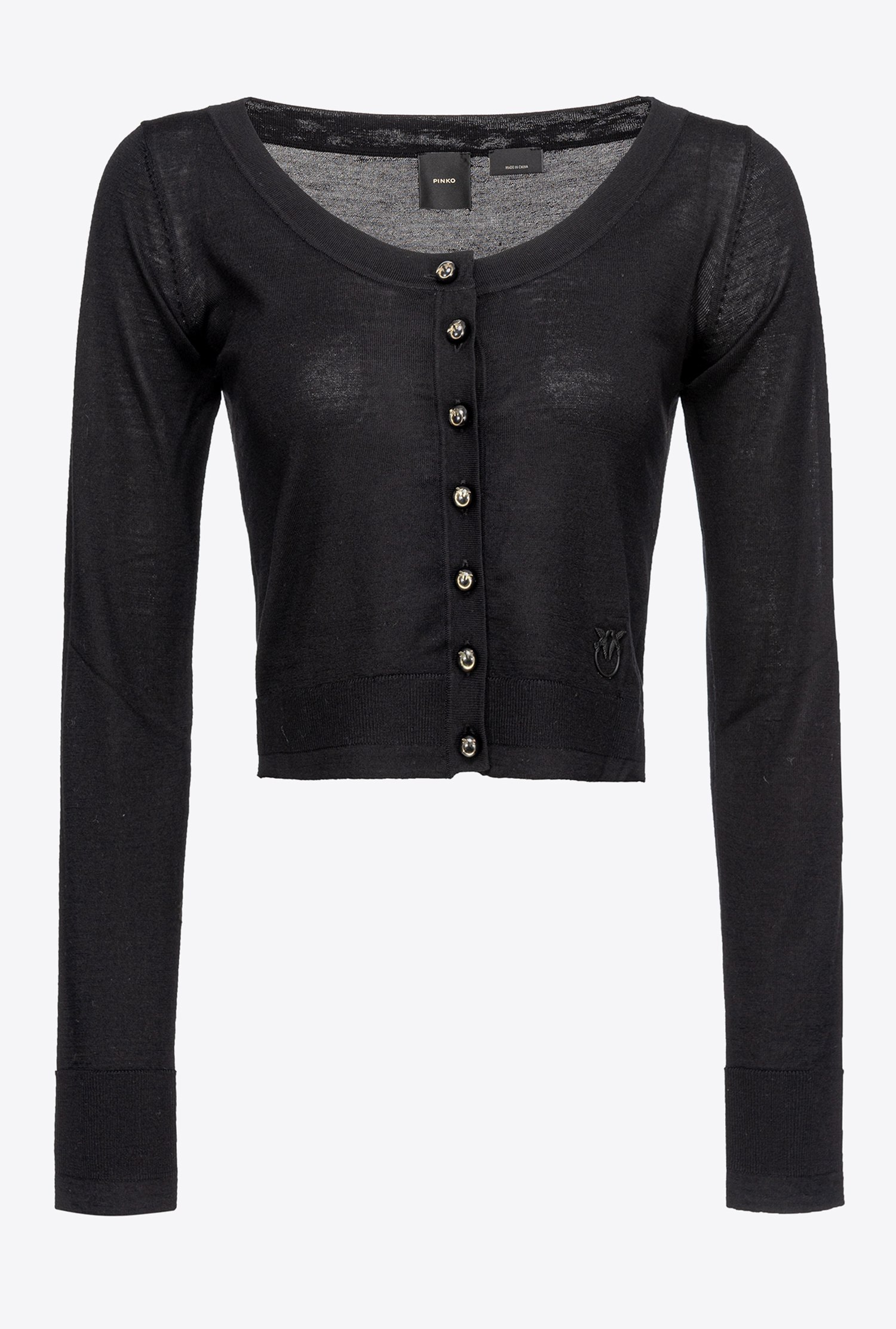 Cropped colour-block cardigan