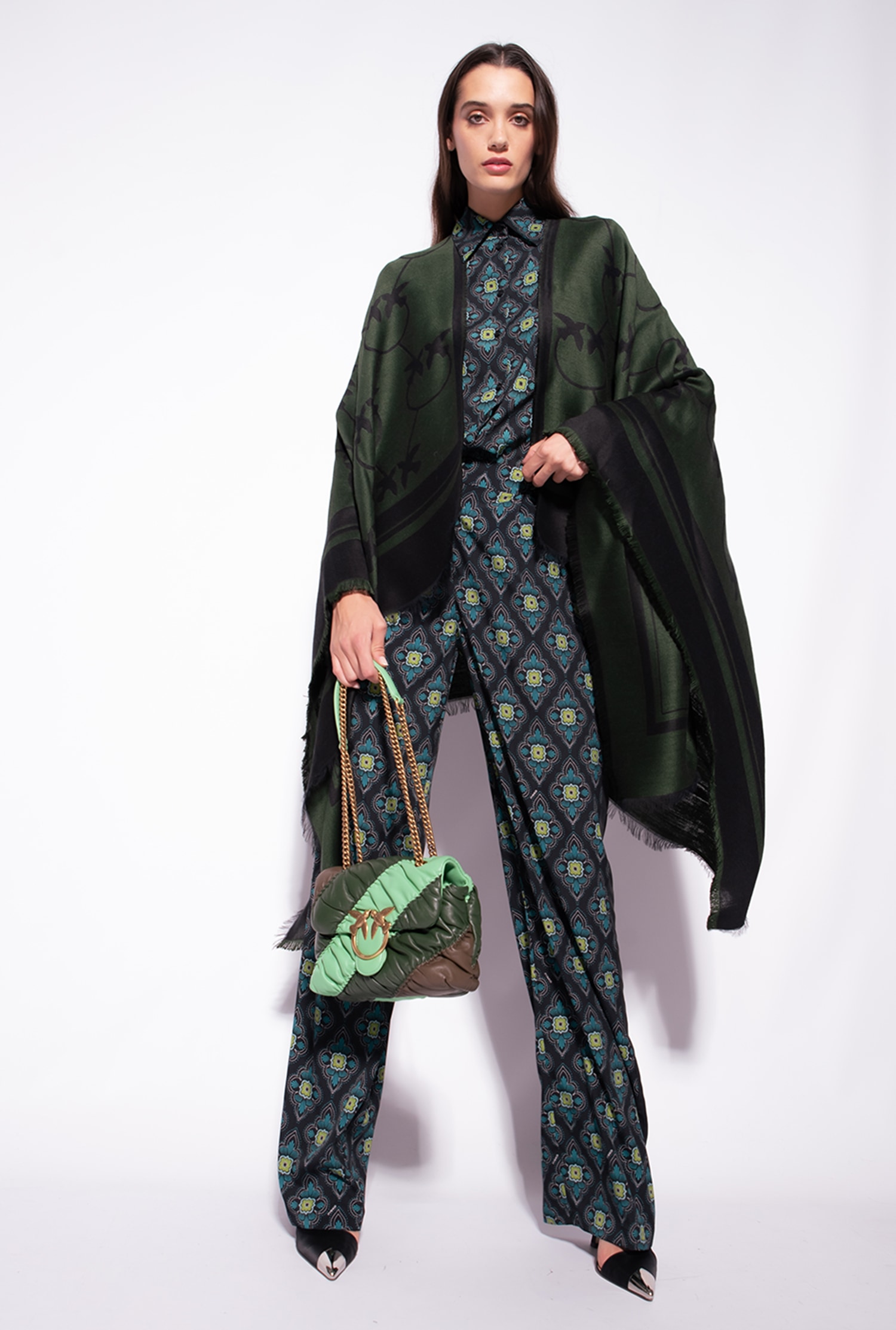 Geometric floral shirt