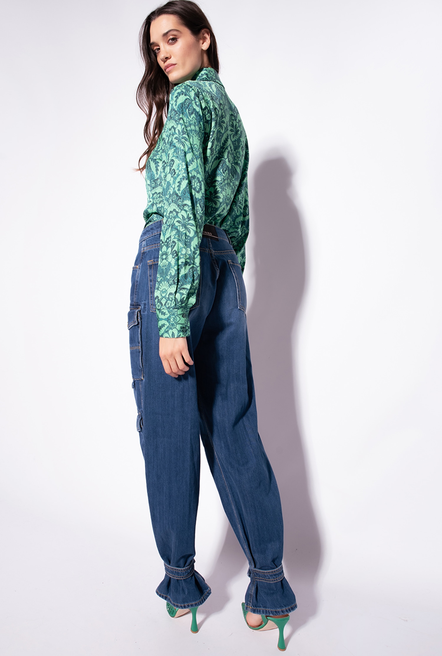 Floral jacquard shirt