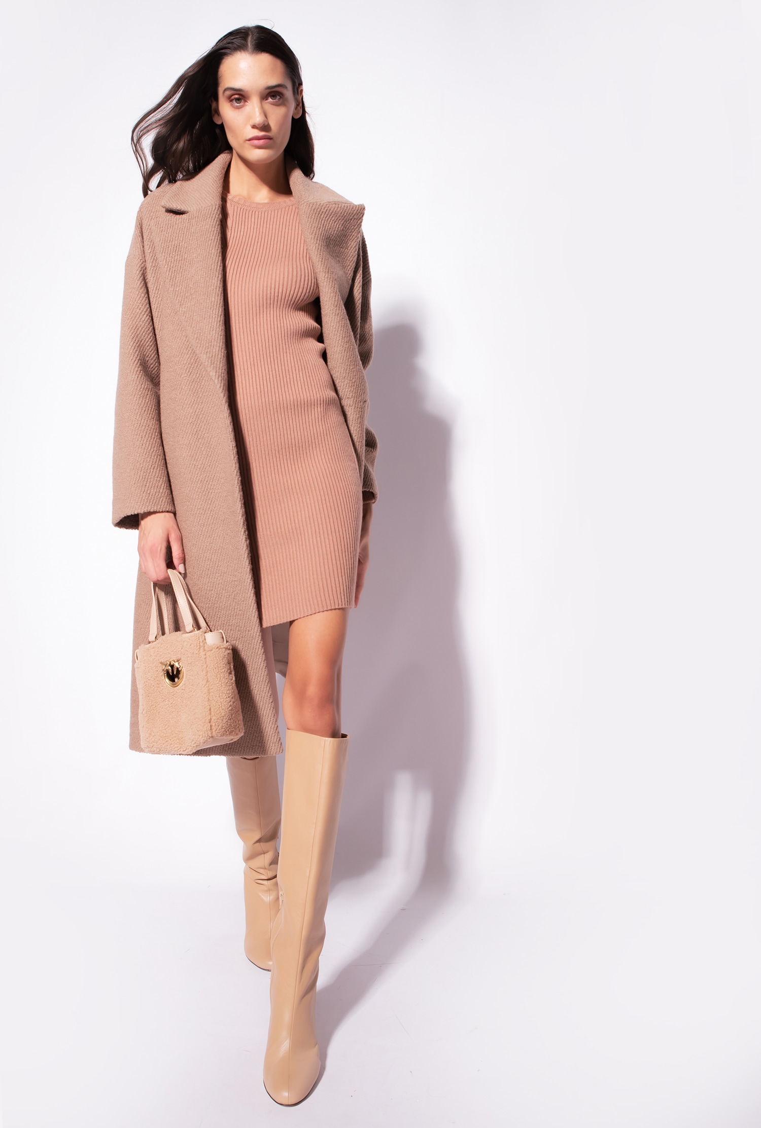 Cable-knit mini dress