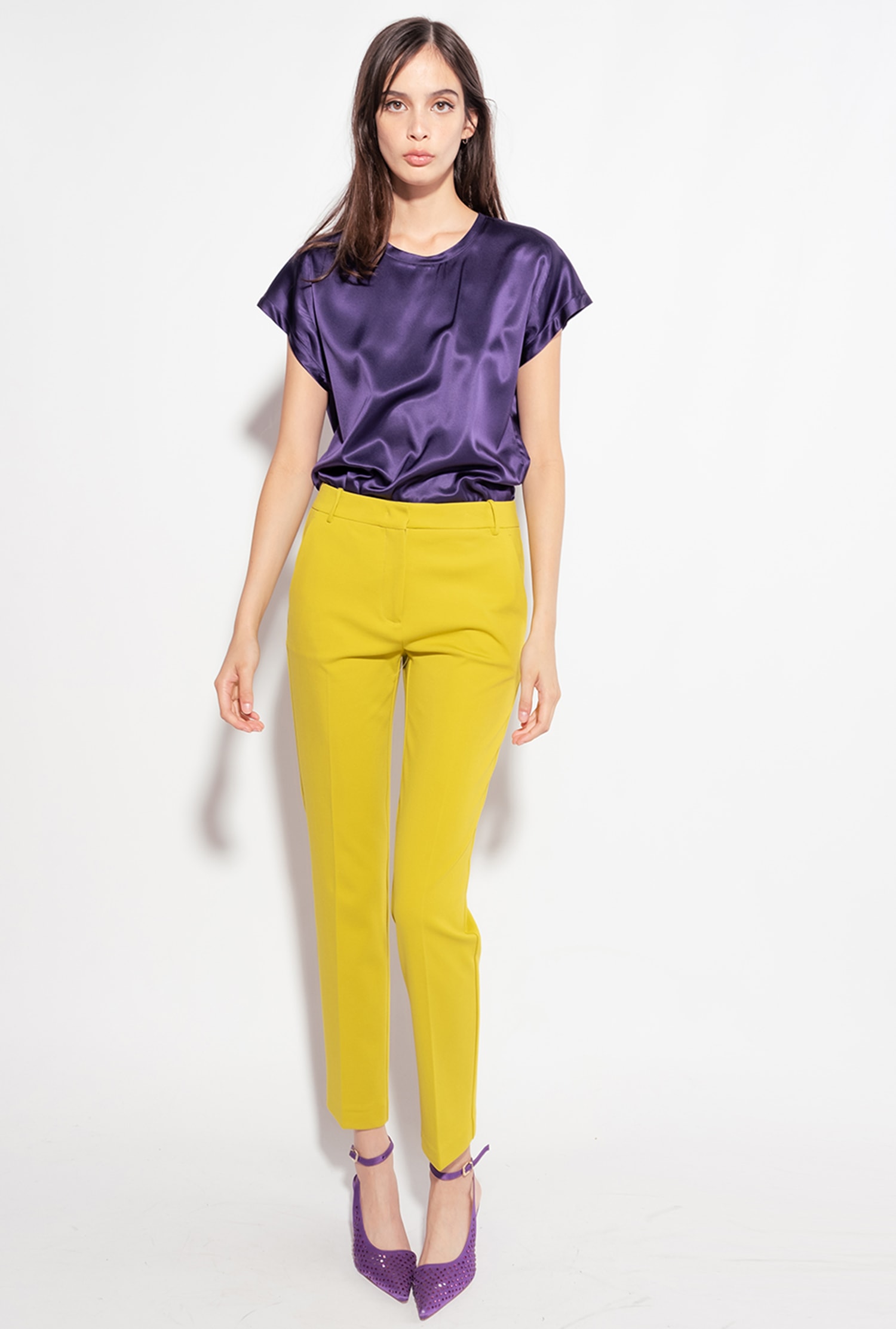 Milano-knit cigarette trousers