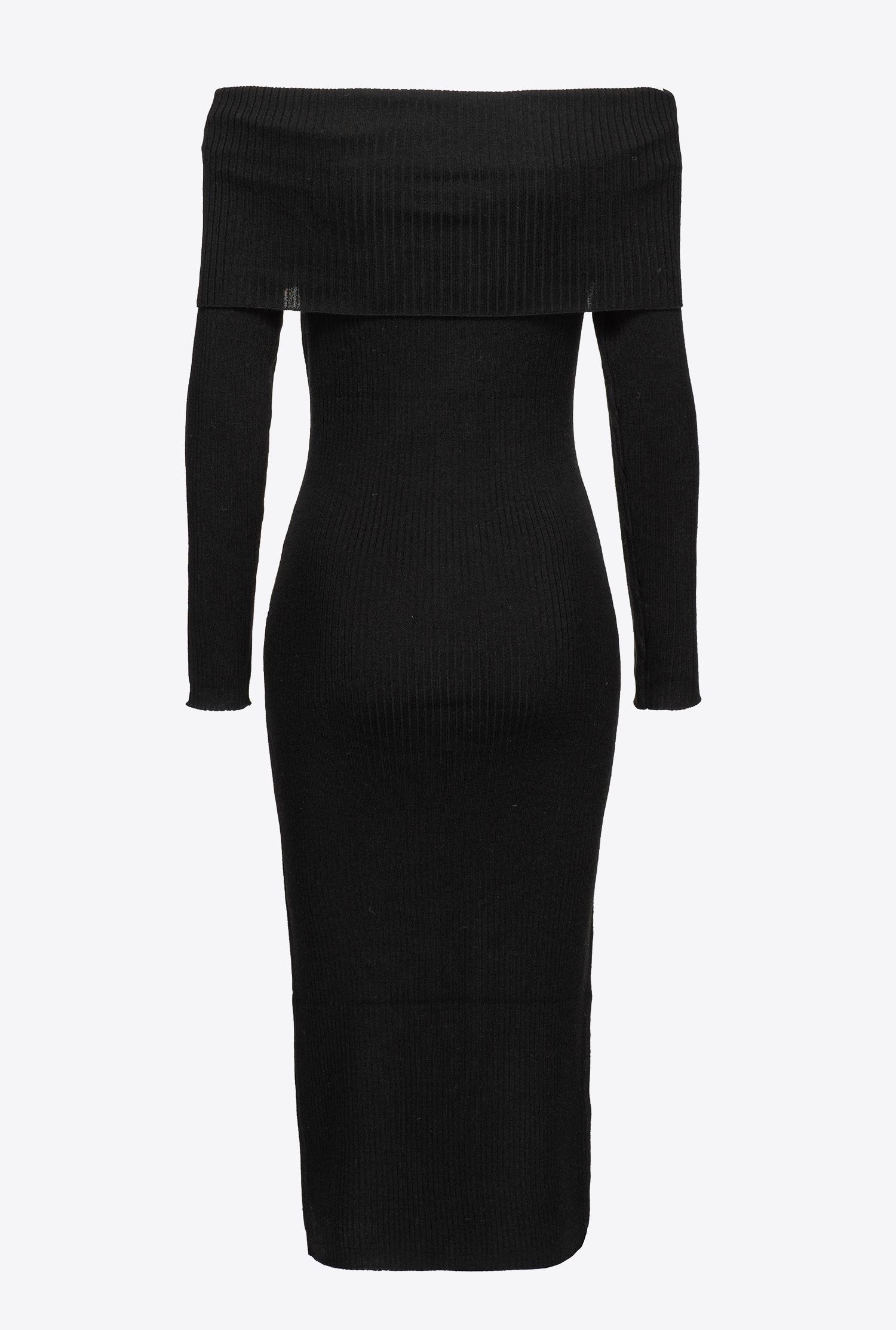 Knit midi dress with buttons