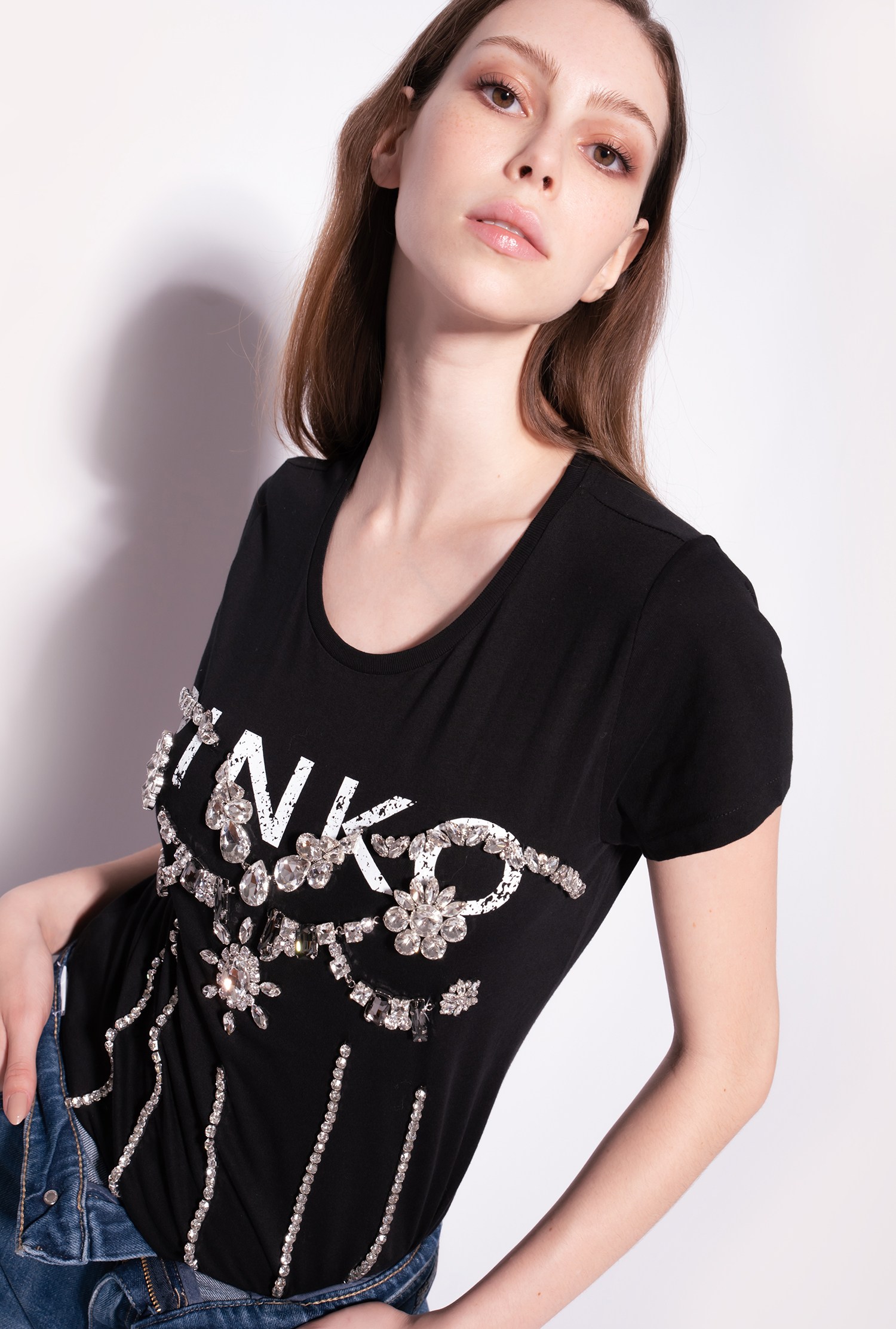 T-shirt with jewel detail