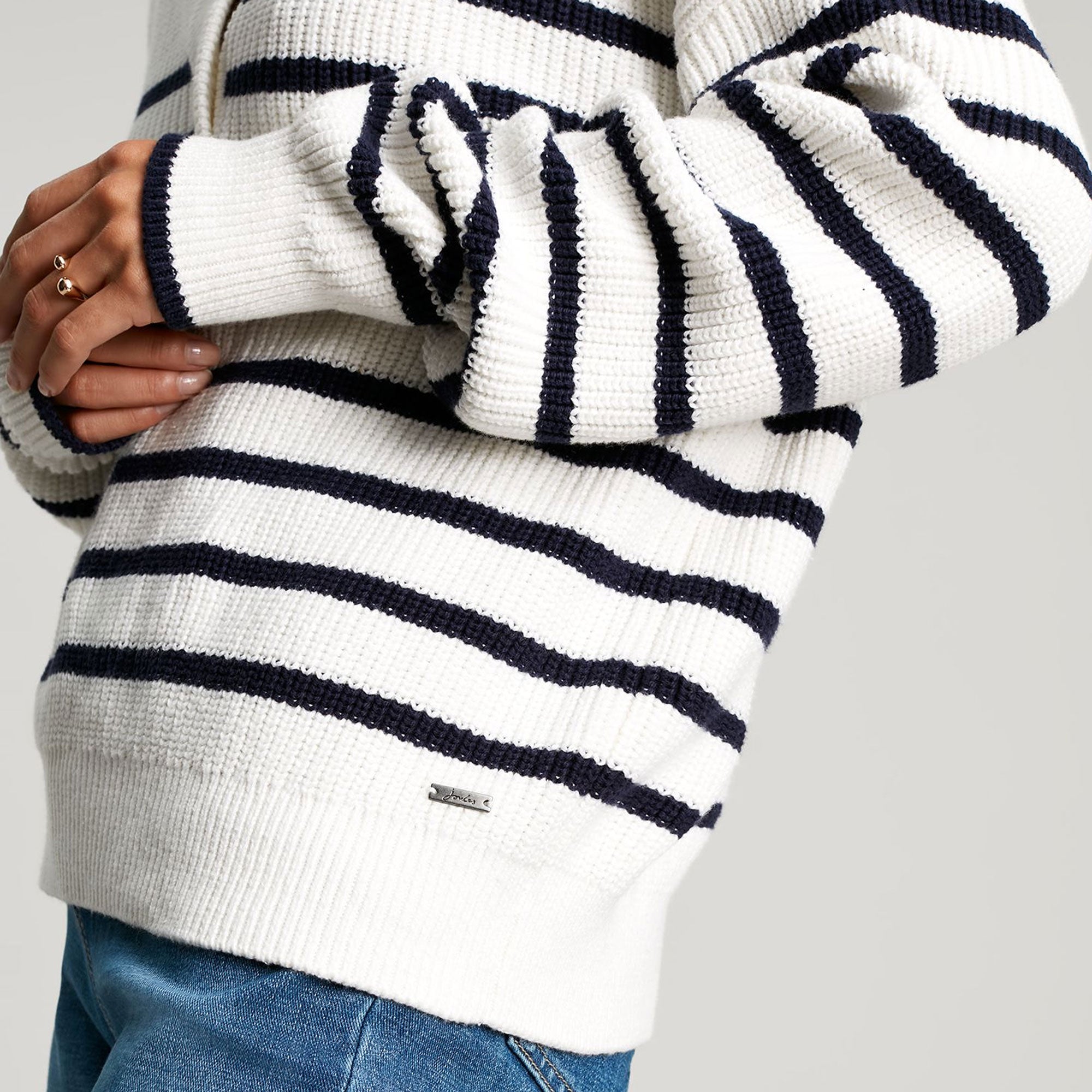 Joules Ladies Cove Button Through Chunky Jumper