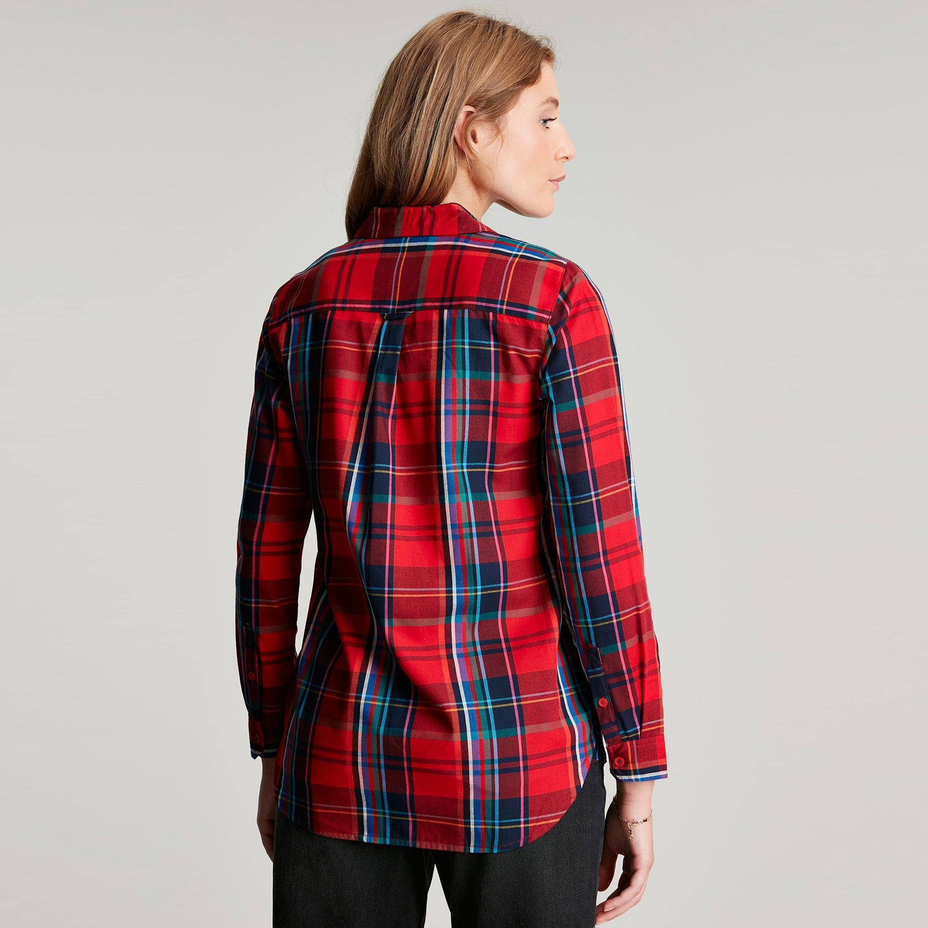 Joules Ladies Lorena Longline Brushed Woven Shirt