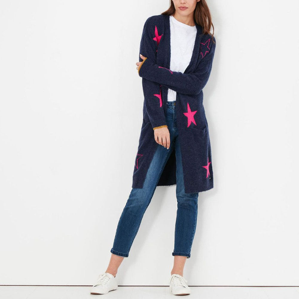 Joules Ladies Ann Star Intarsia Cardigan