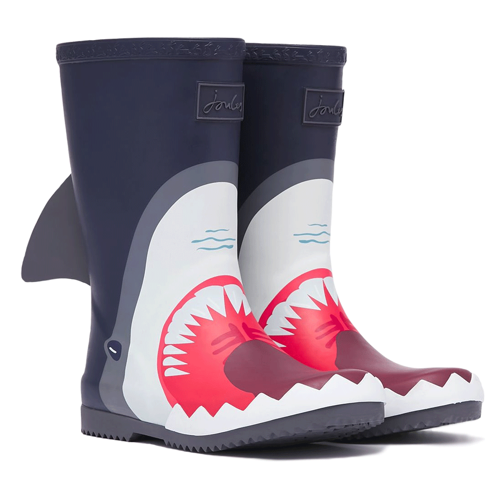 Joules Boys Jnr Roll Up Flexible Printed Welly