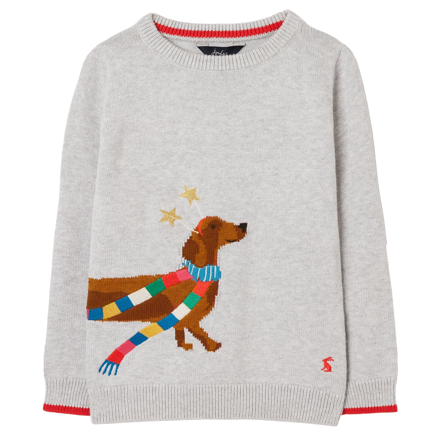 Joules Girls Cracking Festive Dachshund Jumper