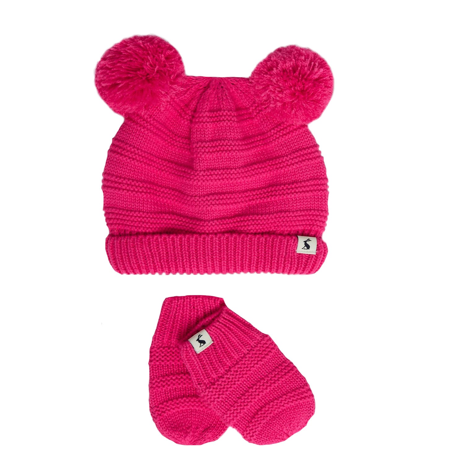 Joules Baby Pom Set Knitted Hat And Glove Set